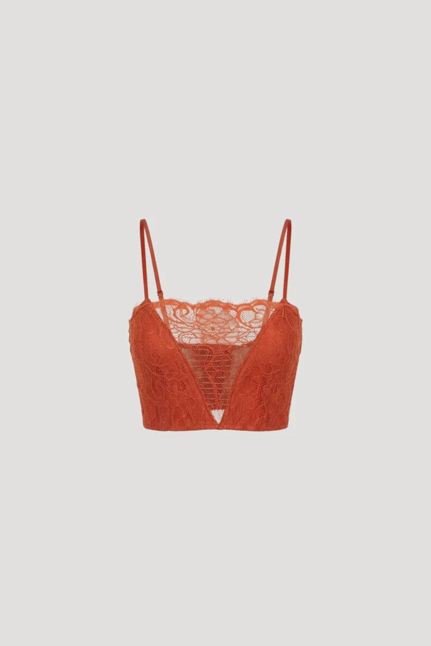 Salmon lace bralette