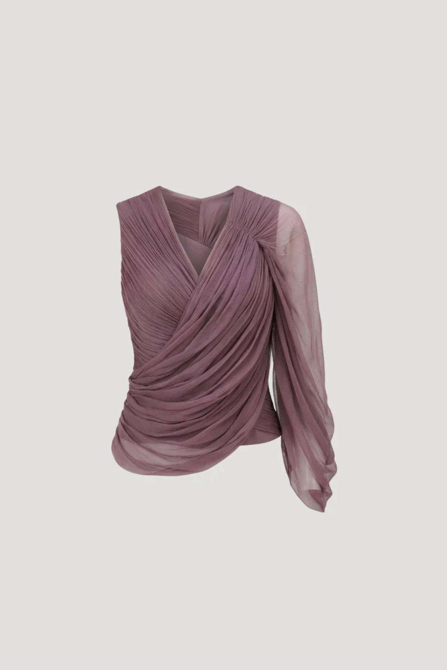 Mauve Ruched Top