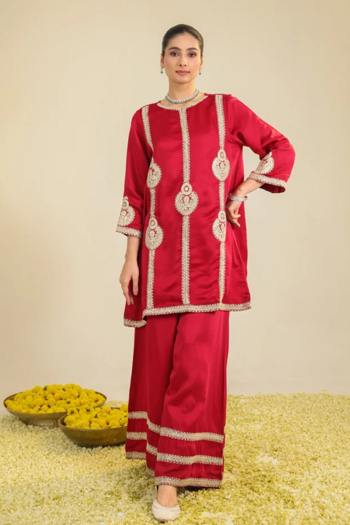 Red Zainaa Kurta Set