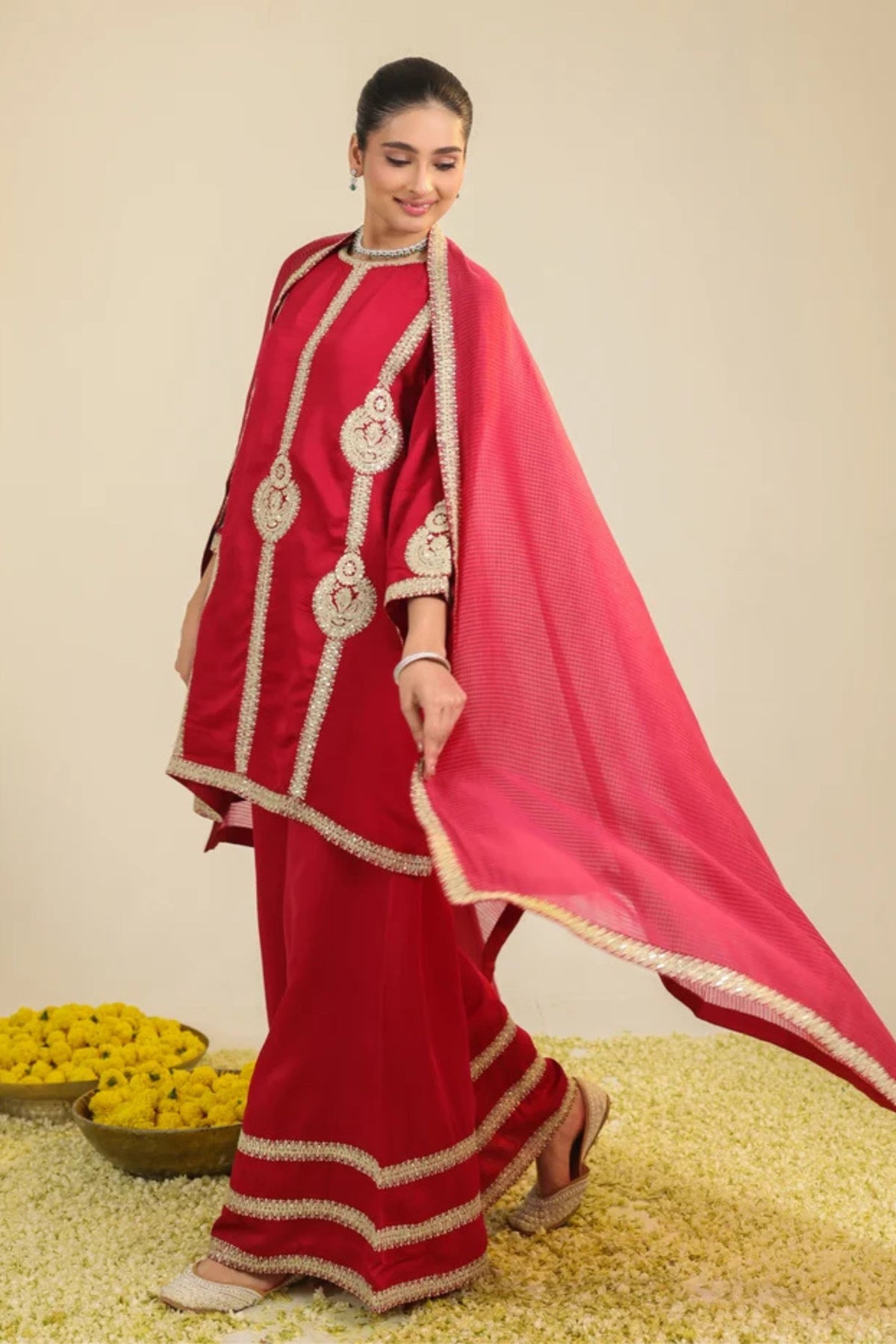 Red Zainaa Kurta Set