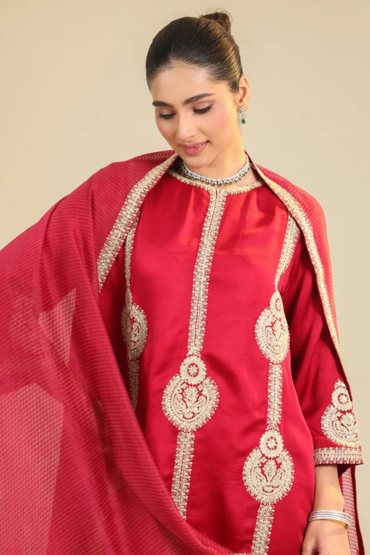Red Zainaa Kurta Set
