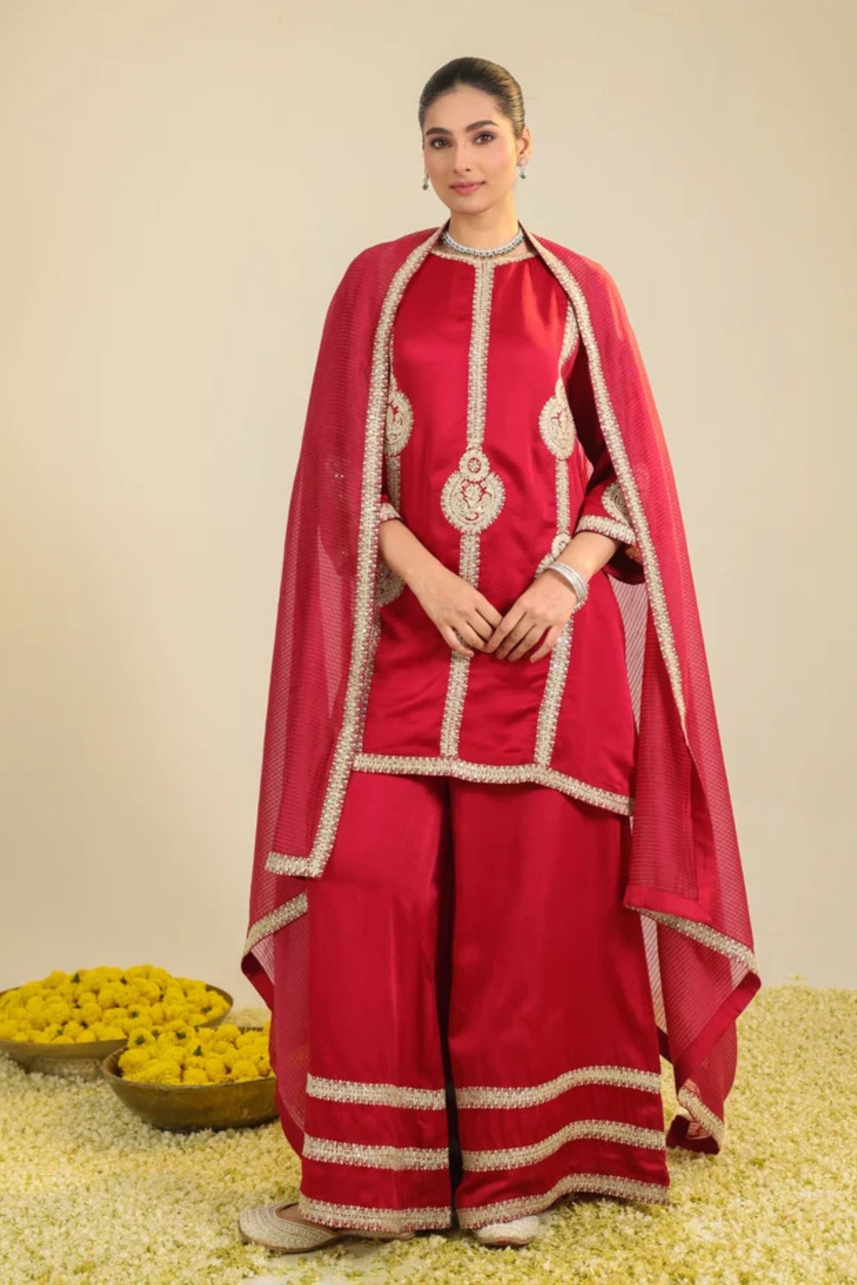 Red Zainaa Kurta Set