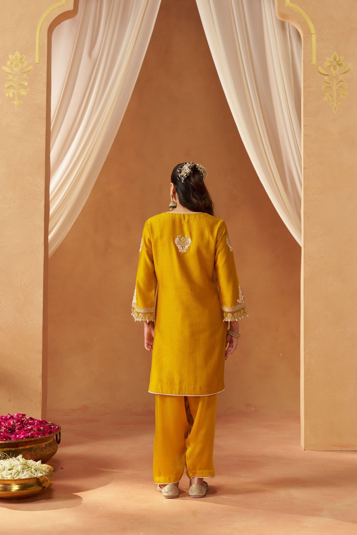 Ashira - Mustard Short Kurta With Salwar
