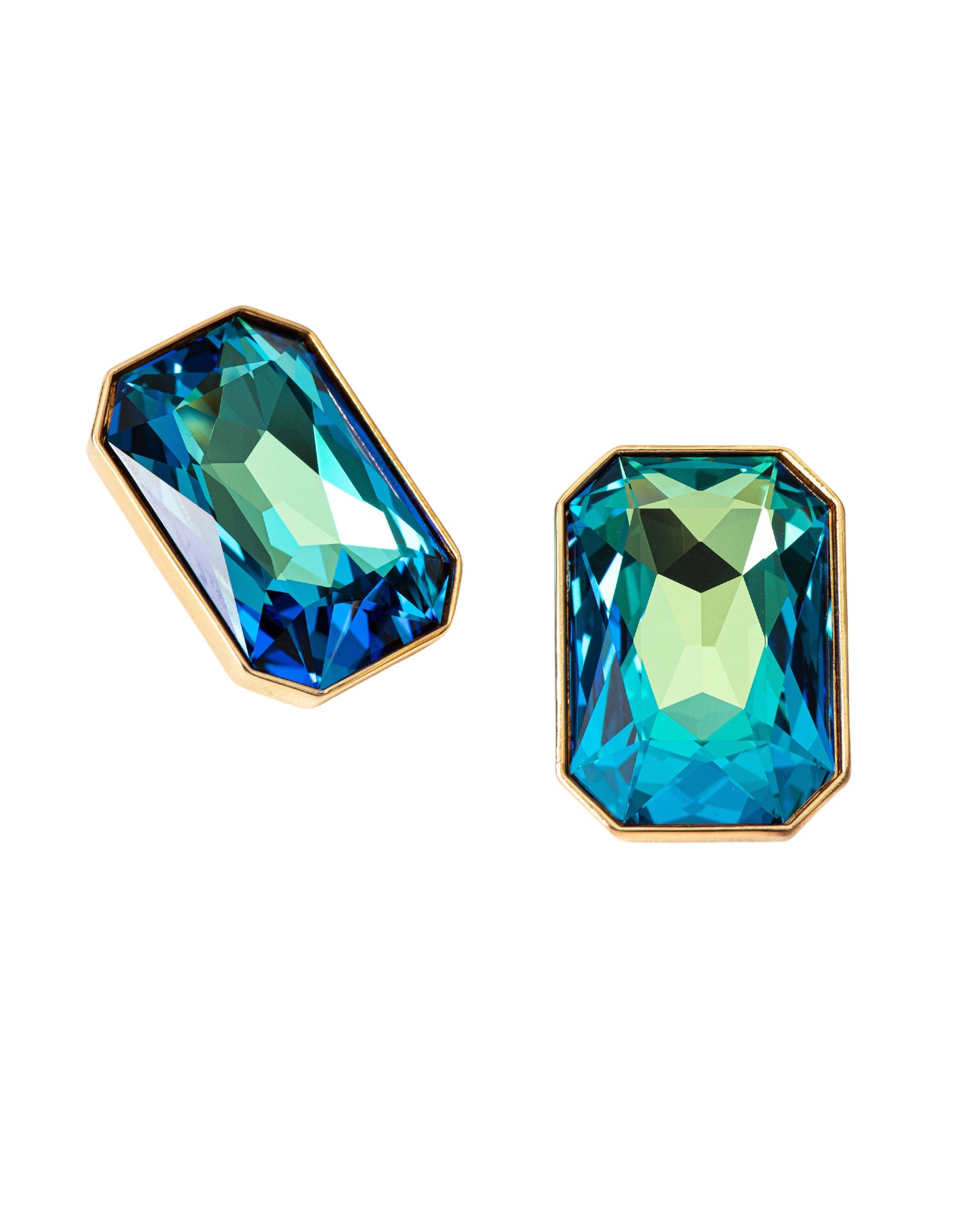 RADIANCE COCKTAIL EARRING - PEACOCK BLUE