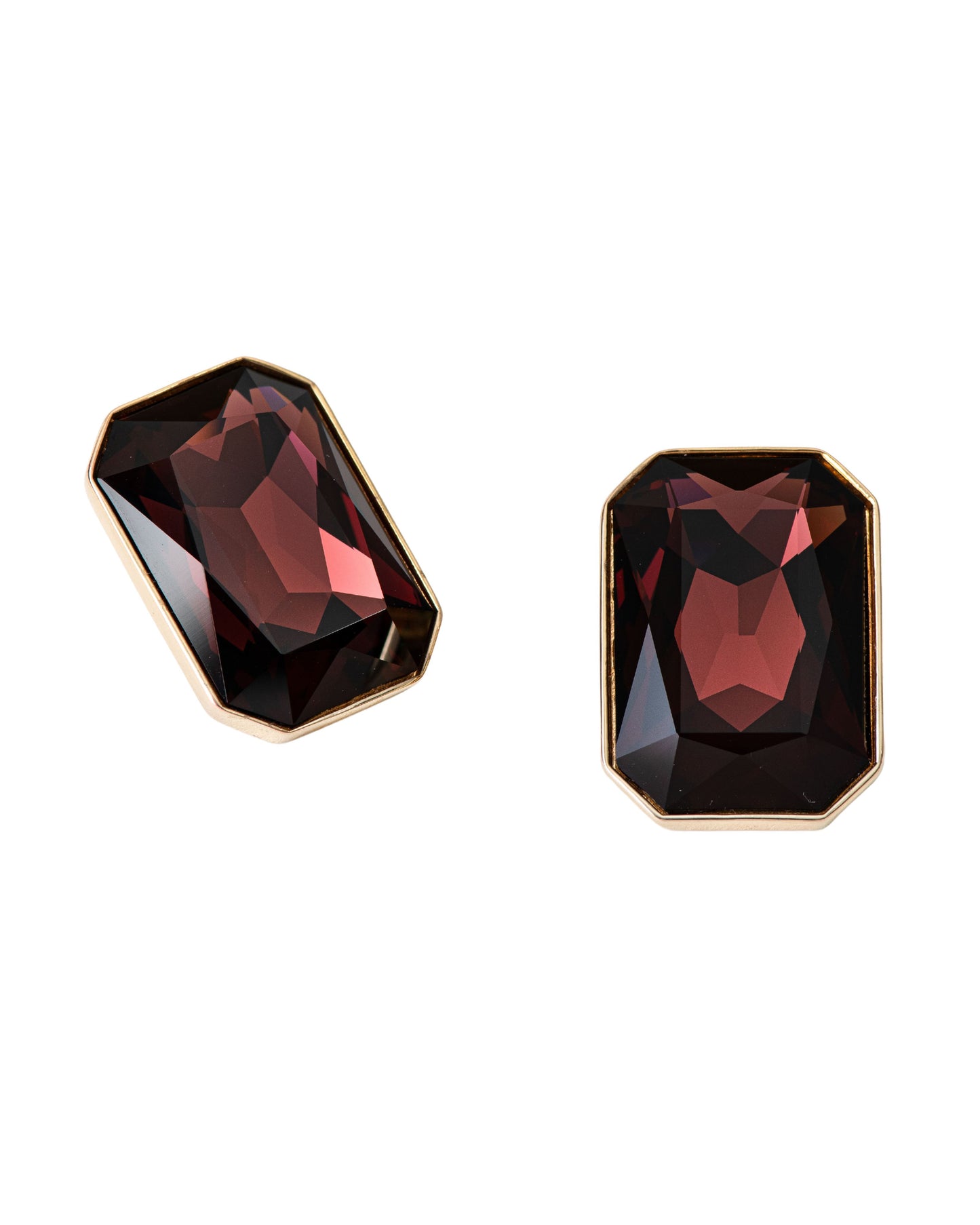 RADIANCE COCKTAIL EARRING - BURGUNDY