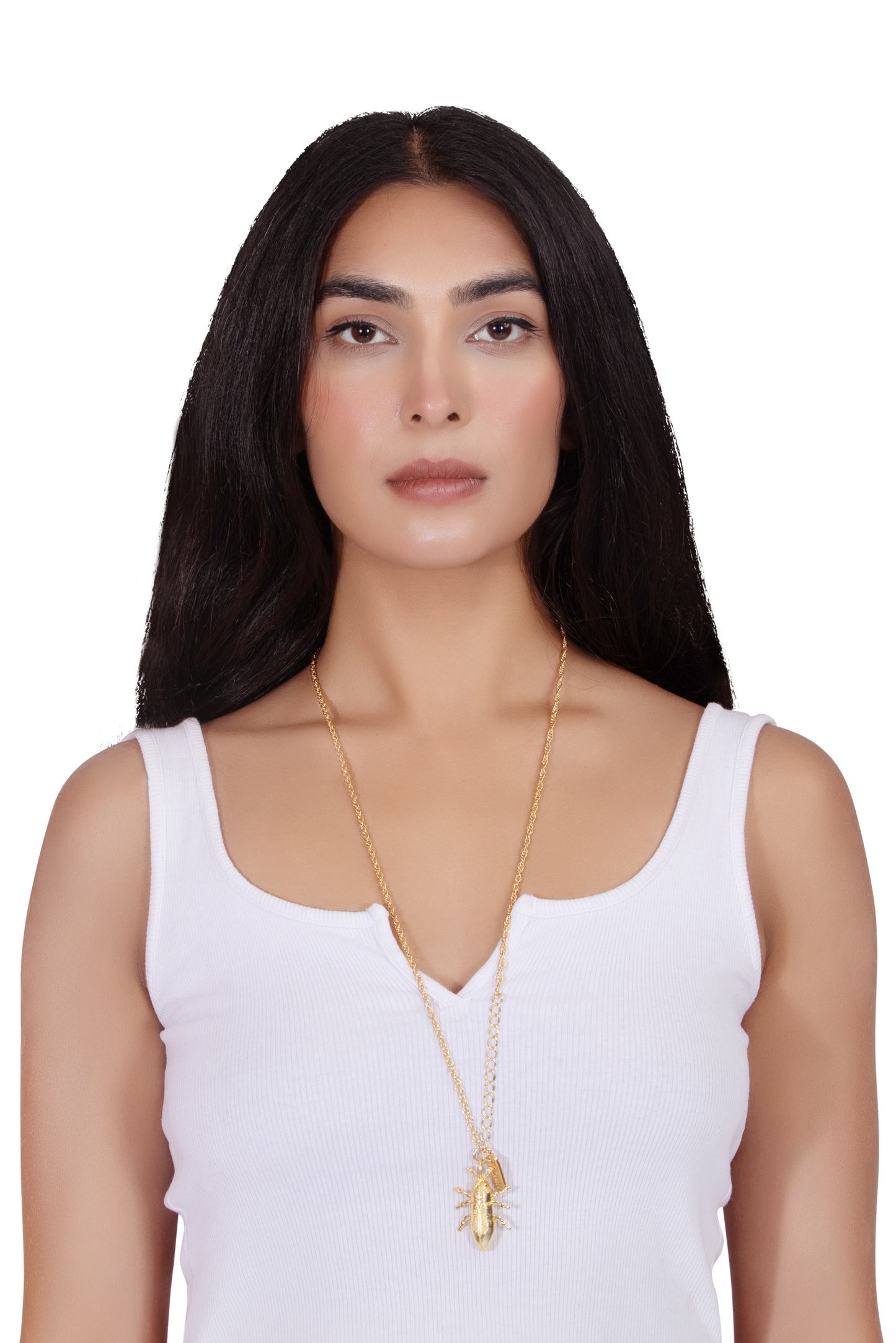 Amal Long Gold Chain Necklace