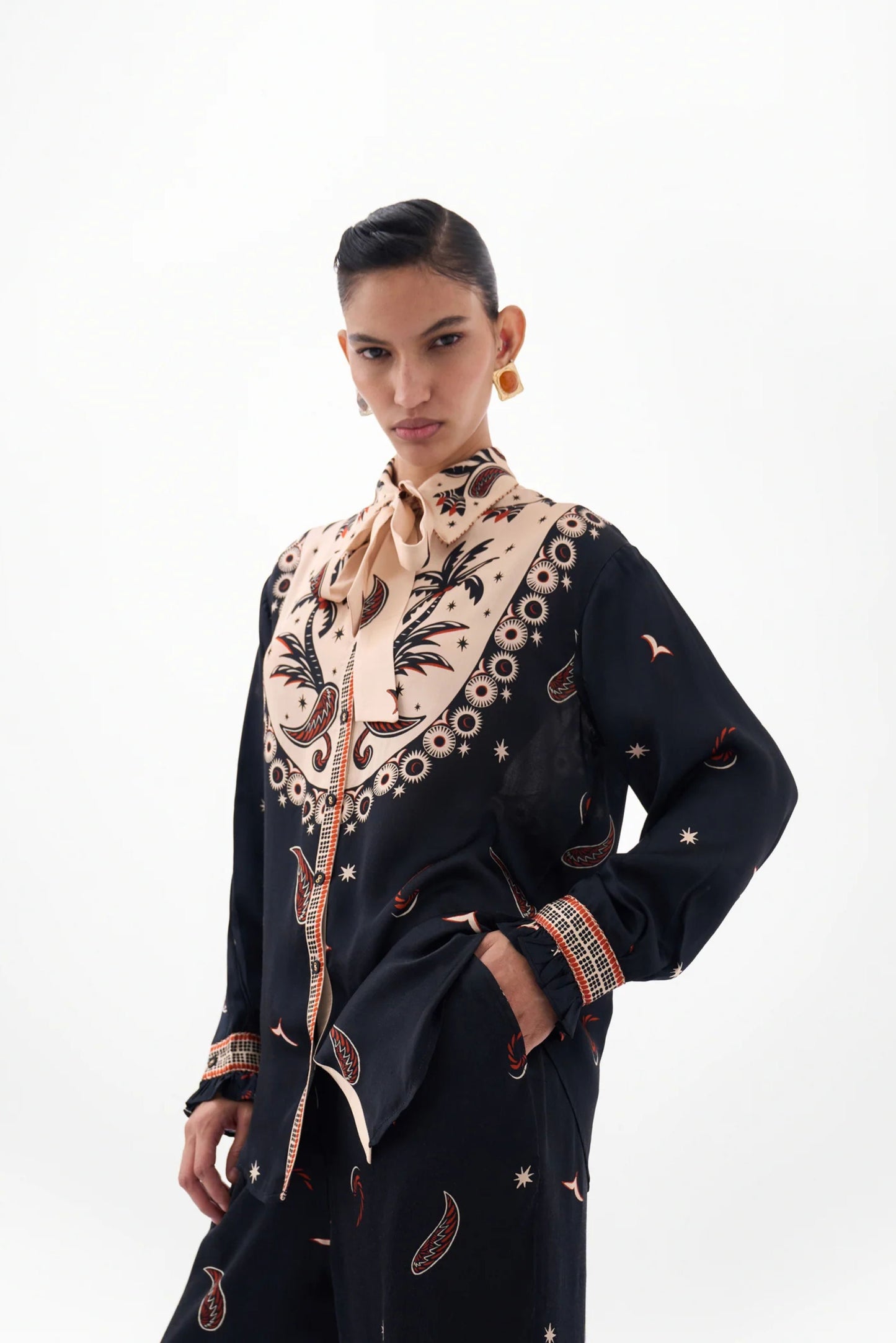 Iris Shirt - Nocturnal Jungle