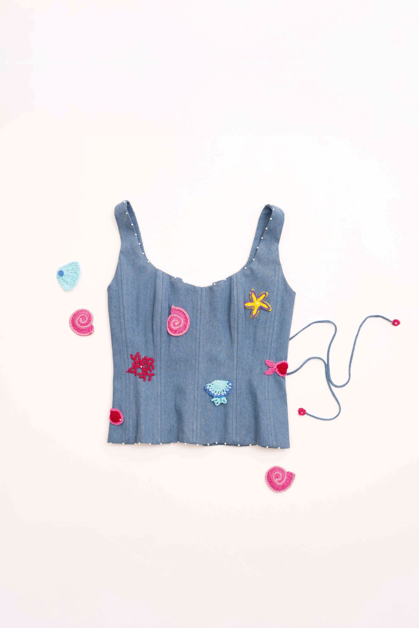Sugar on the beach crochet corset