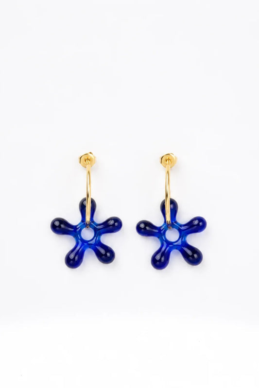 Blossom hoops (Blue)