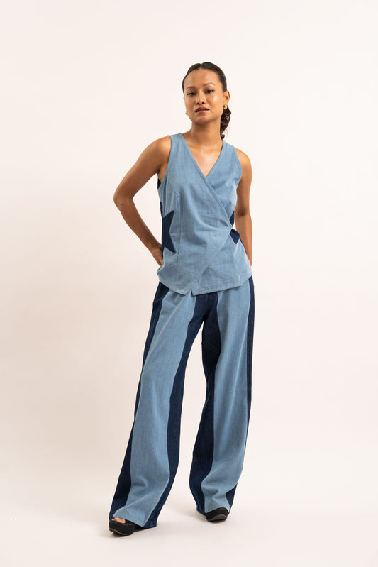 Star denim top