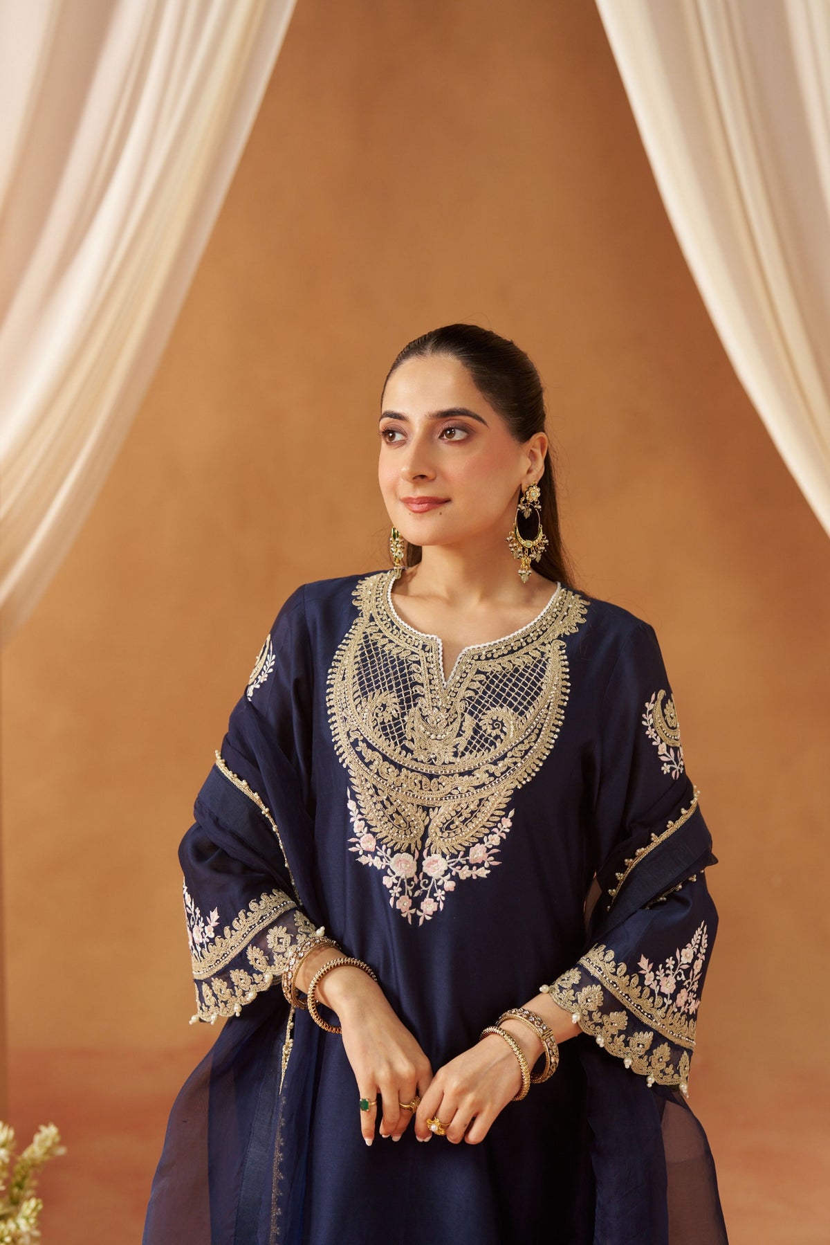 Ashira - Deep Blue Short Kurta With Salwar
