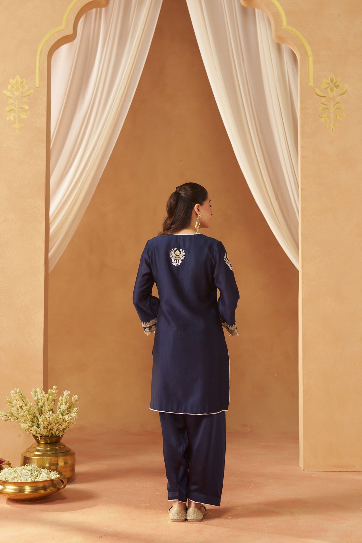 Ashira - Deep Blue Short Kurta With Salwar