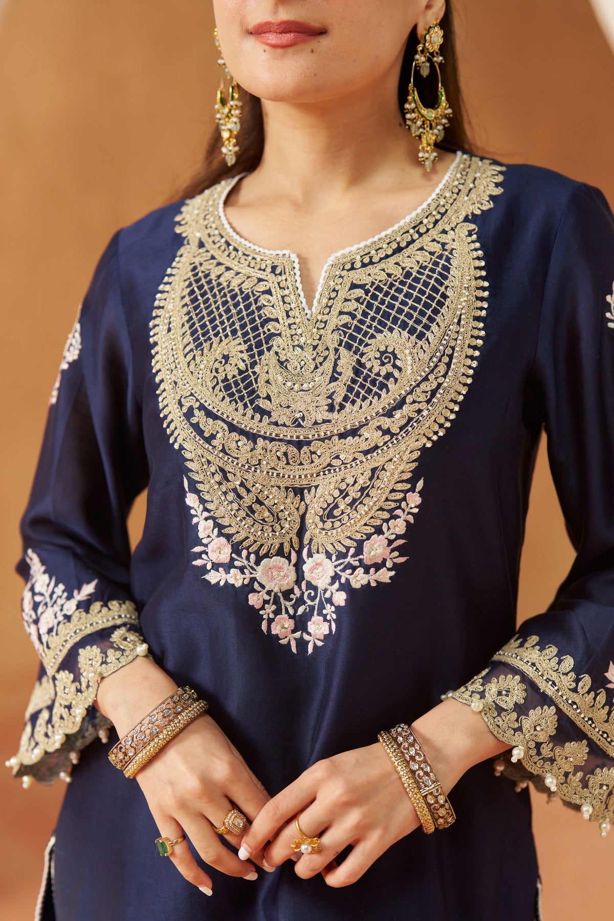 Ashira - Deep Blue Short Kurta With Salwar