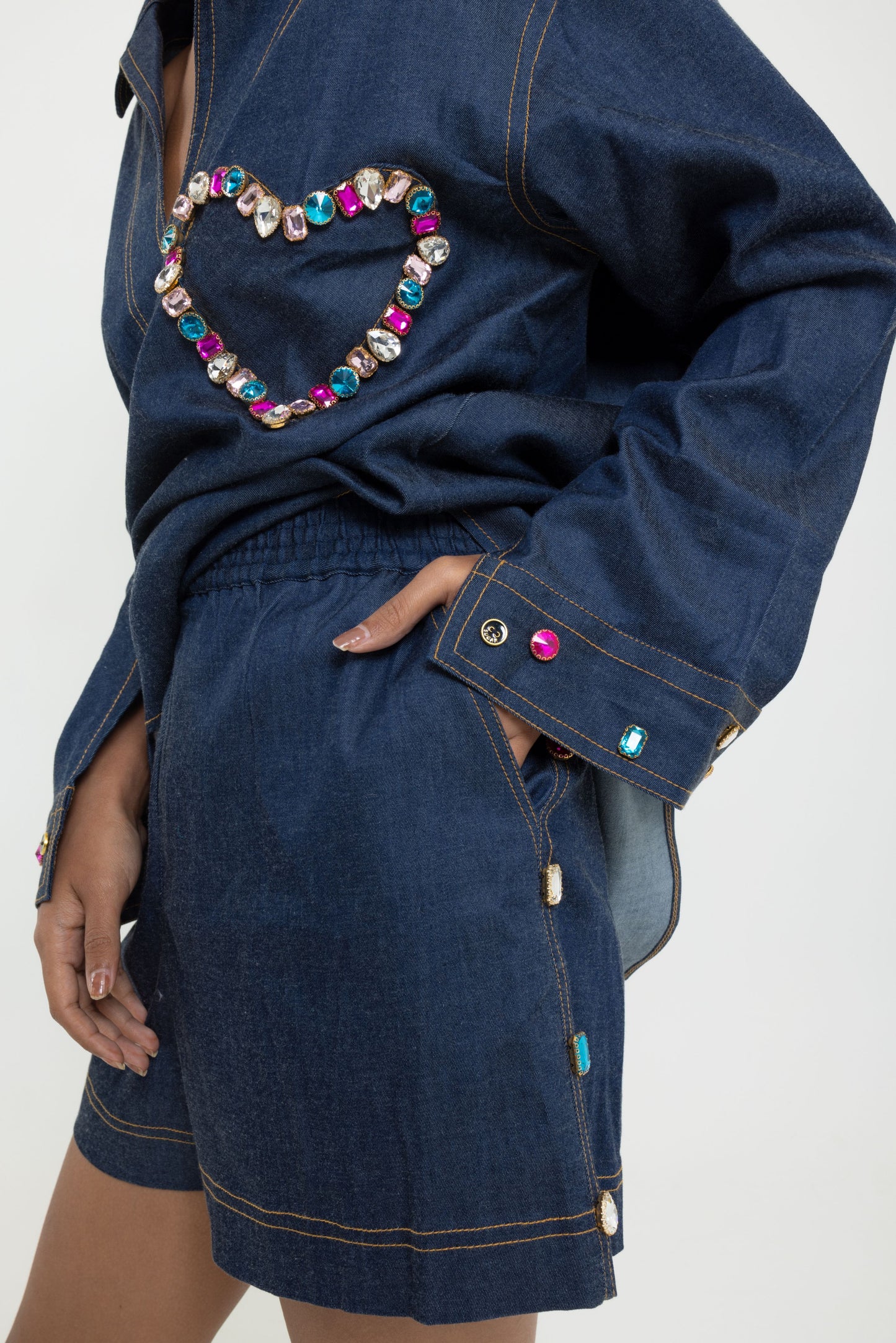 Heart Denim Gem Kurta