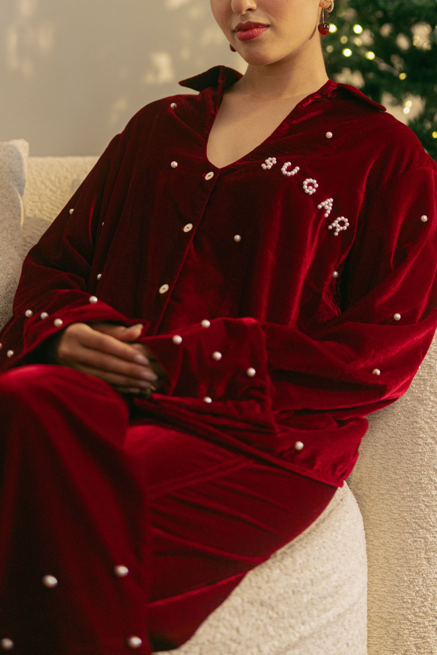 Holiday pearl shirt