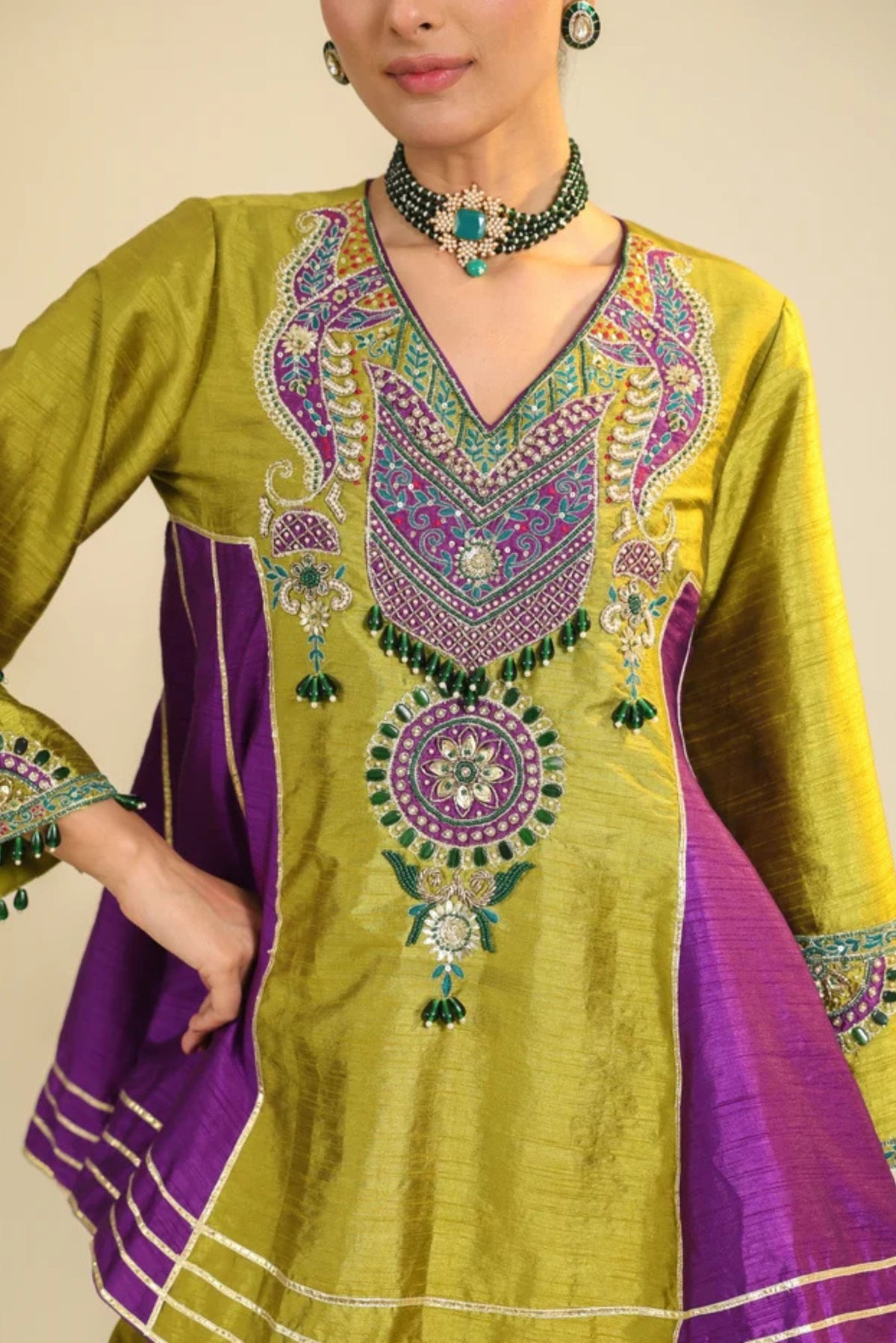 Green Swara Kurta Set