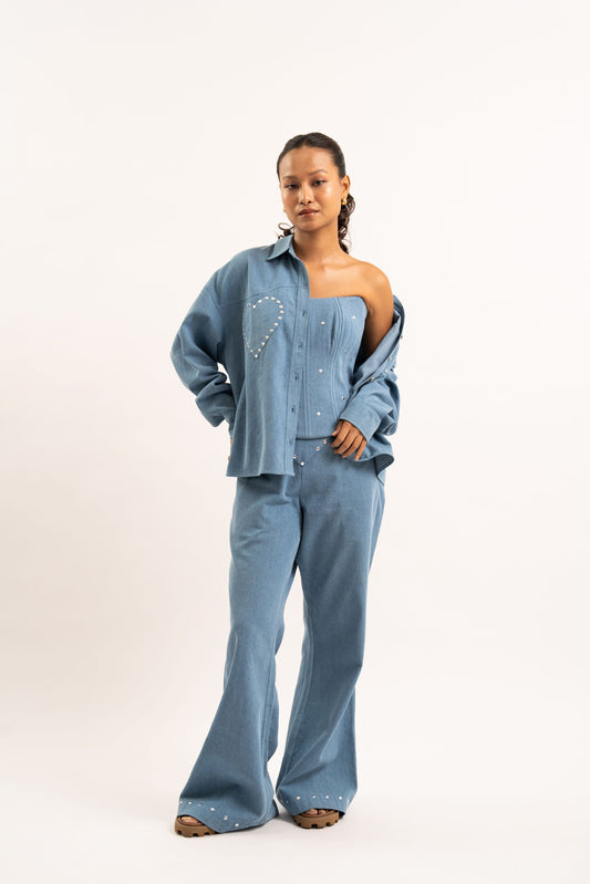 Heart breaker denim pants