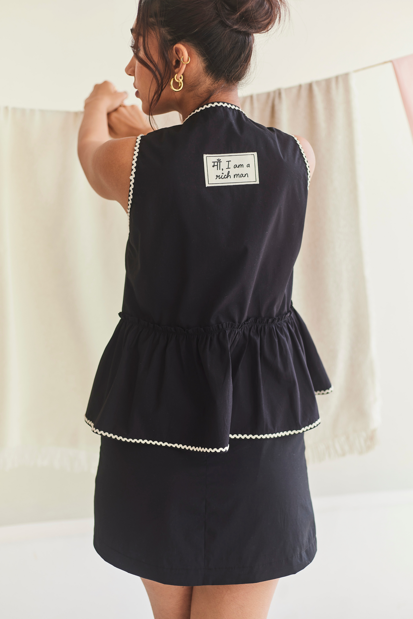 Black Set with Lace Detail
