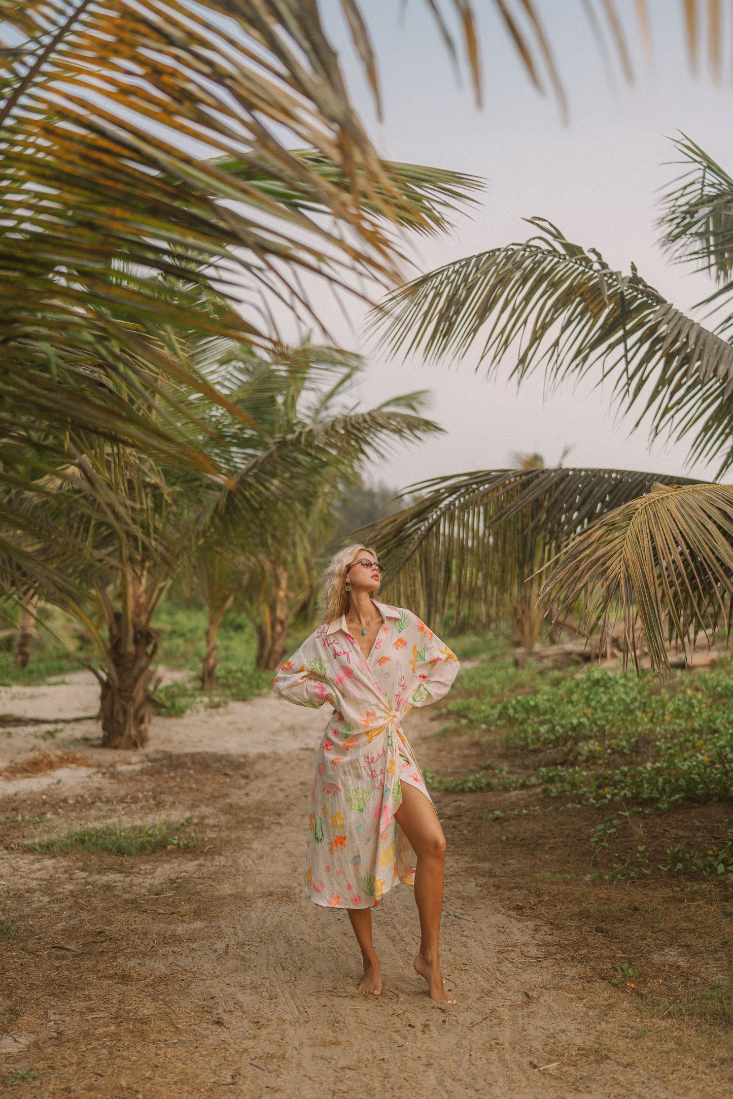 Sugar on the beach shirt dress