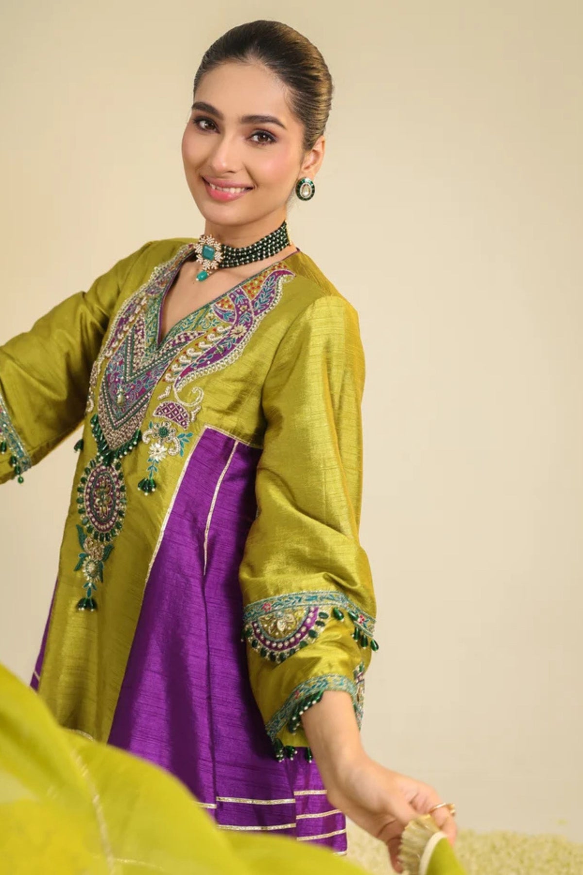Green Swara Kurta Set