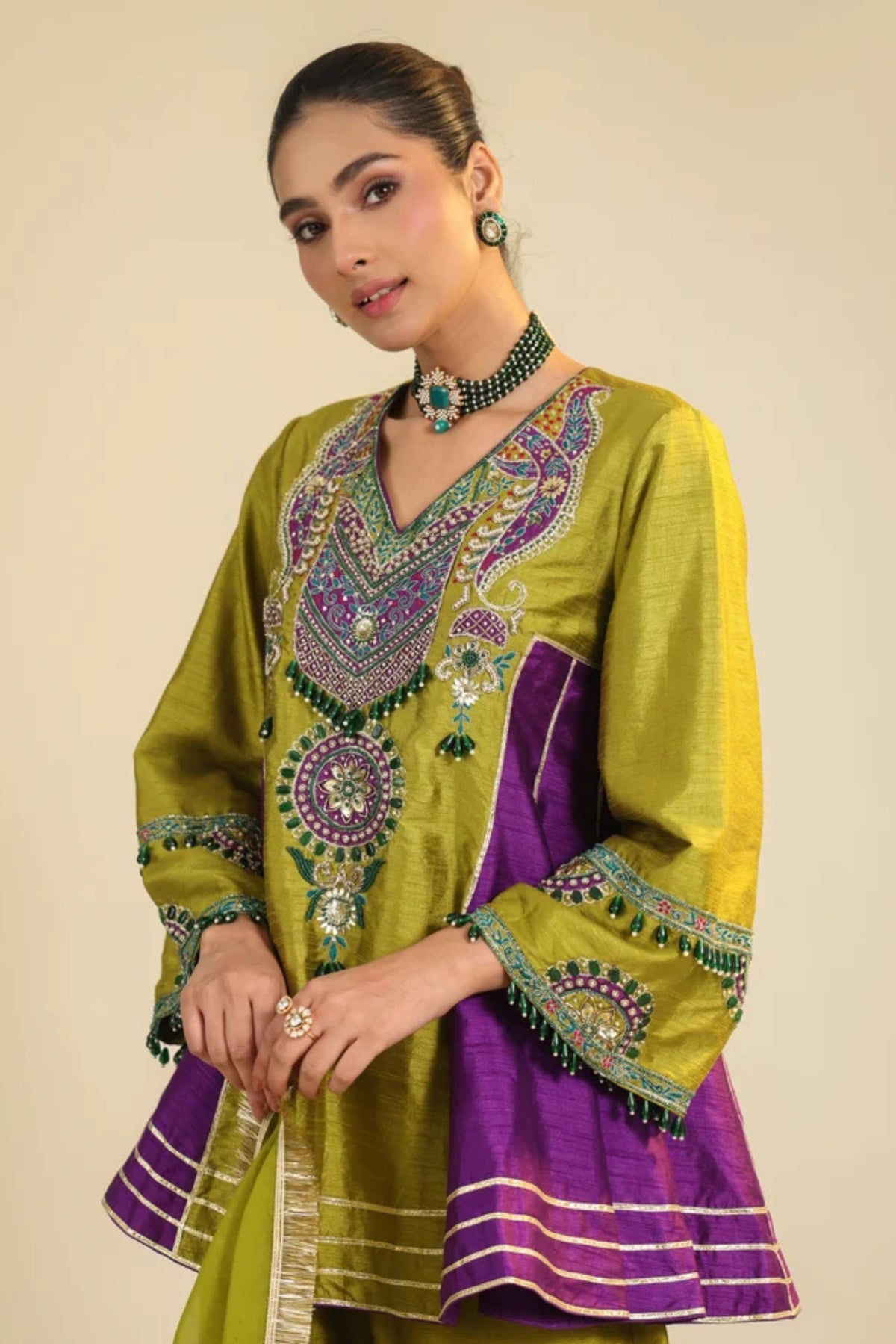 Green Swara Kurta Set