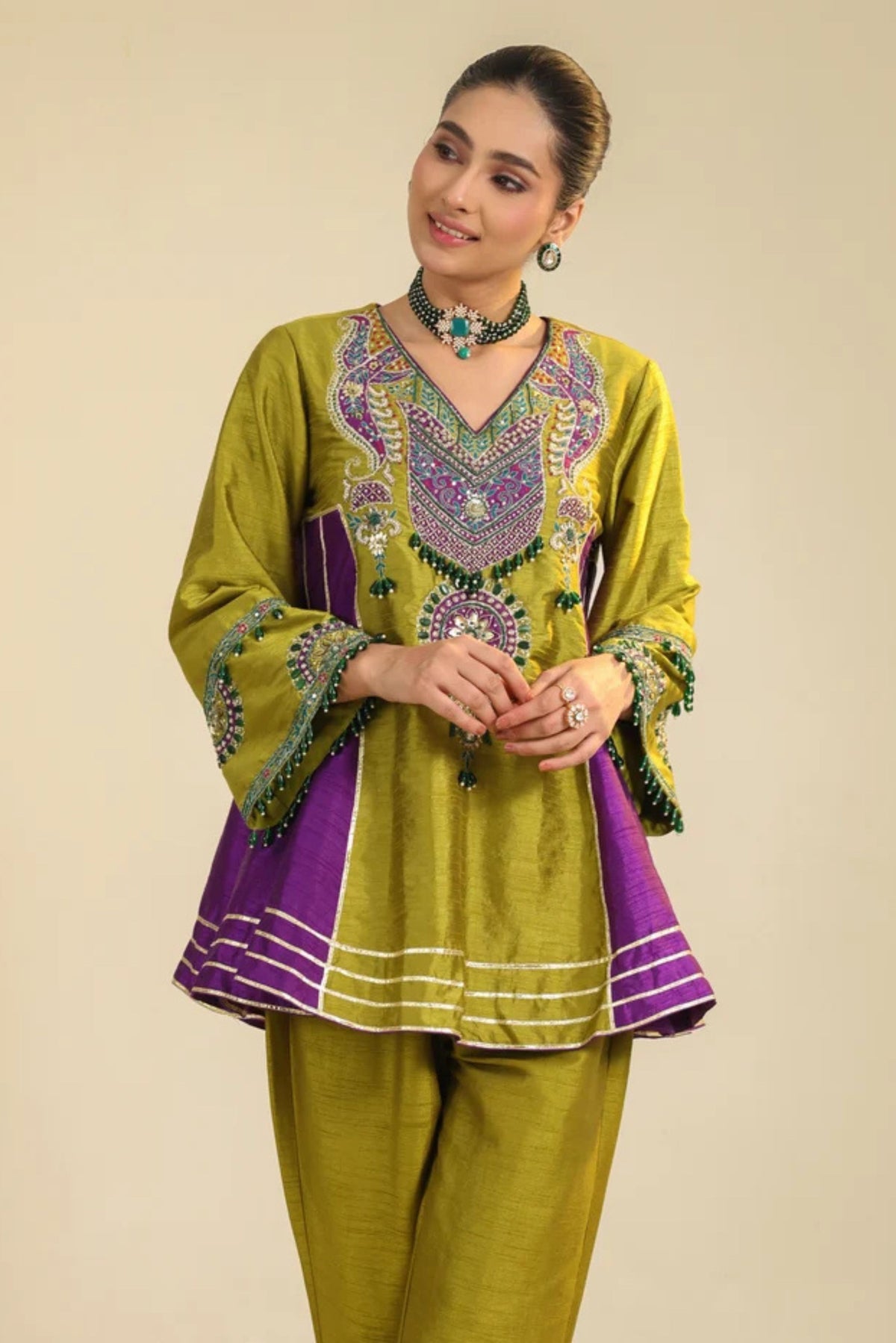 Green Swara Kurta Set