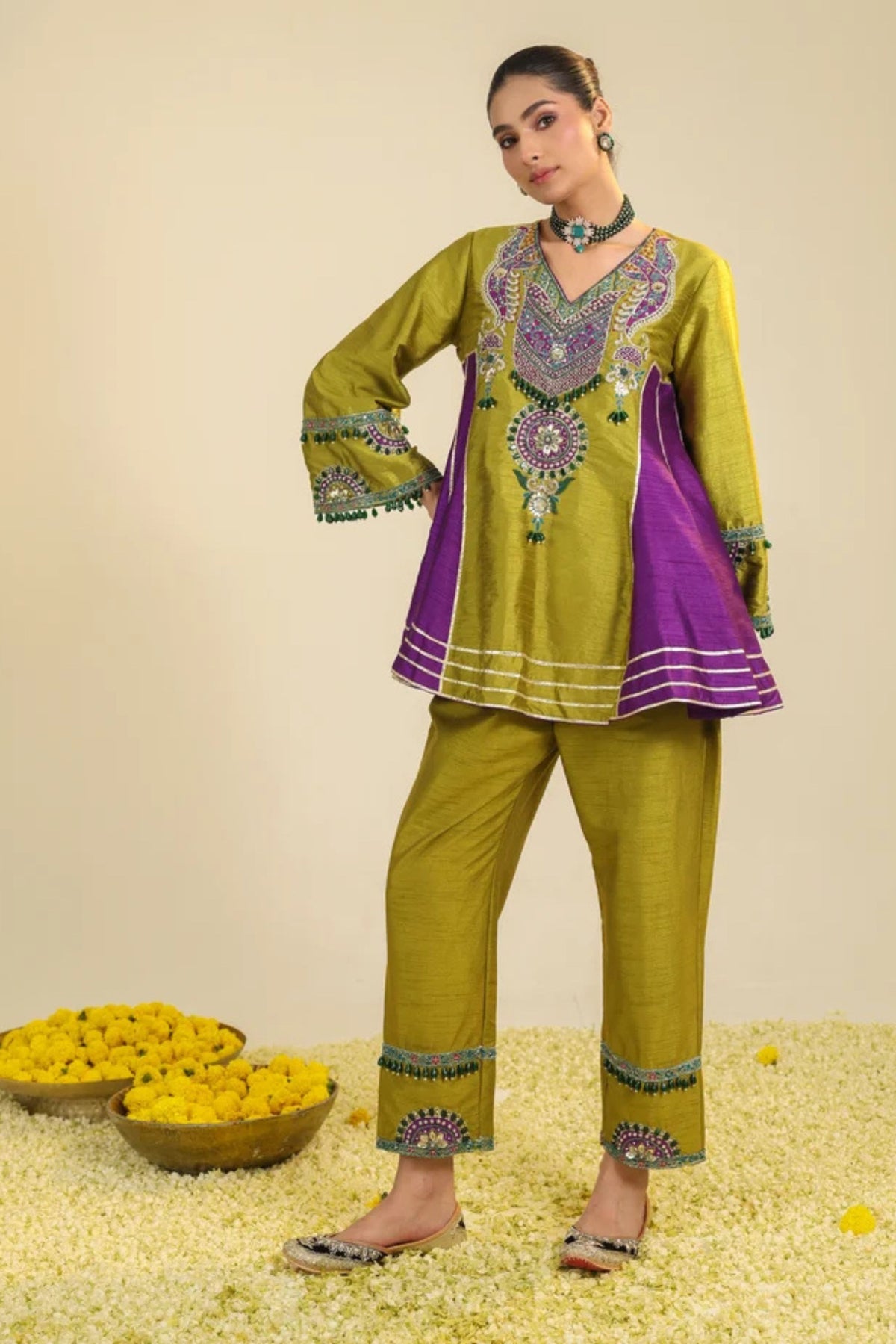 Green Swara Kurta Set