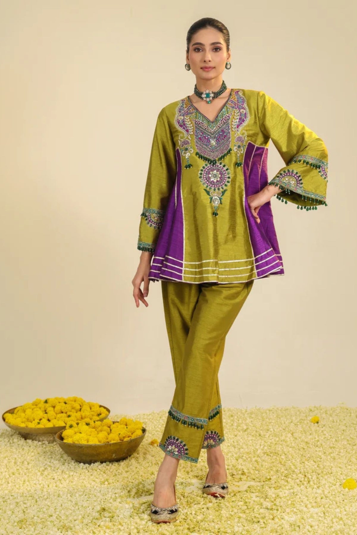 Green Swara Kurta Set