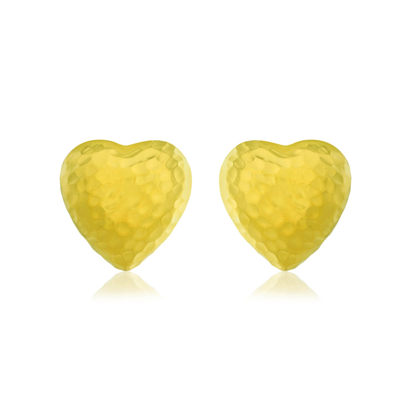 Chunky Textured Heart Studs