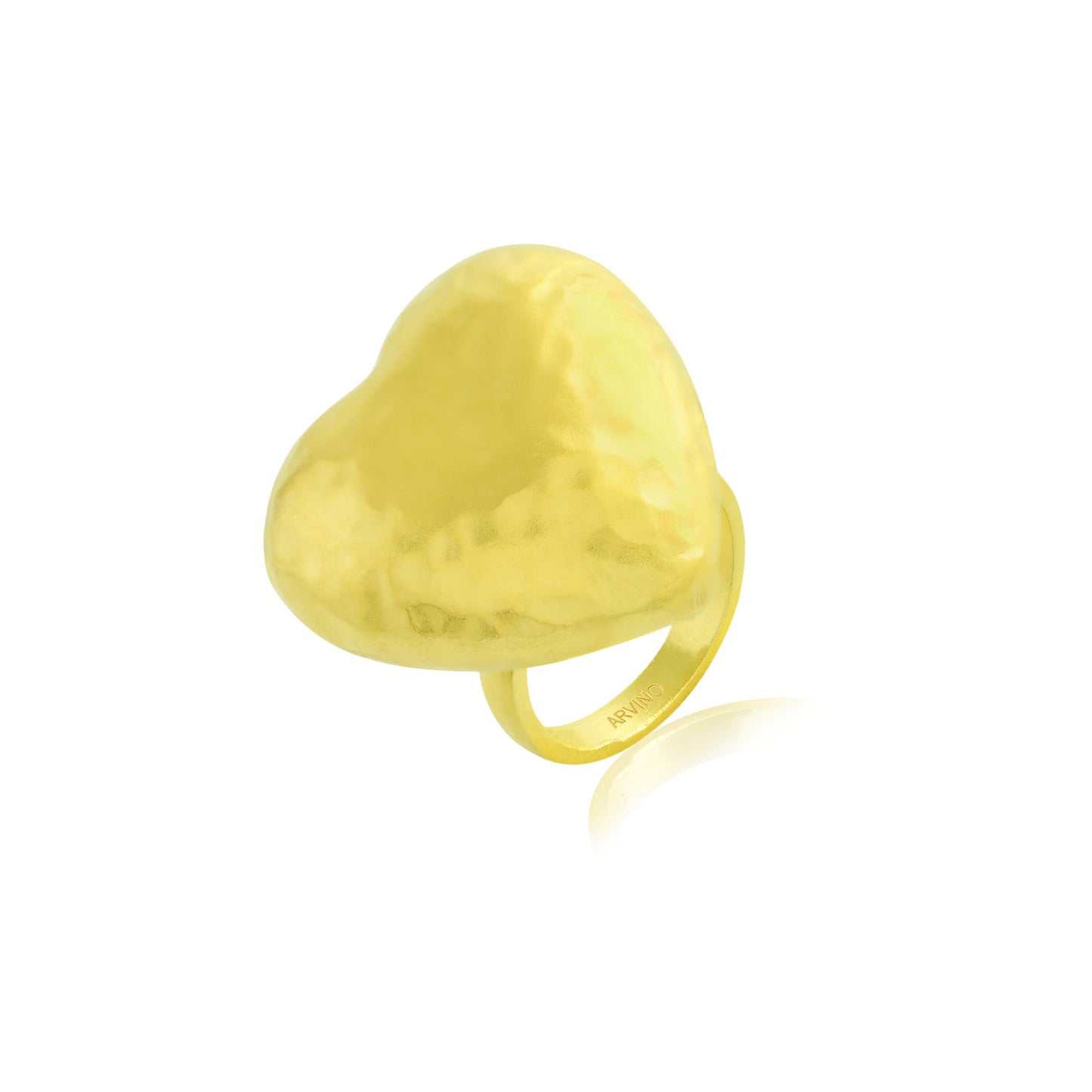 Chunky Textured Heart Ring