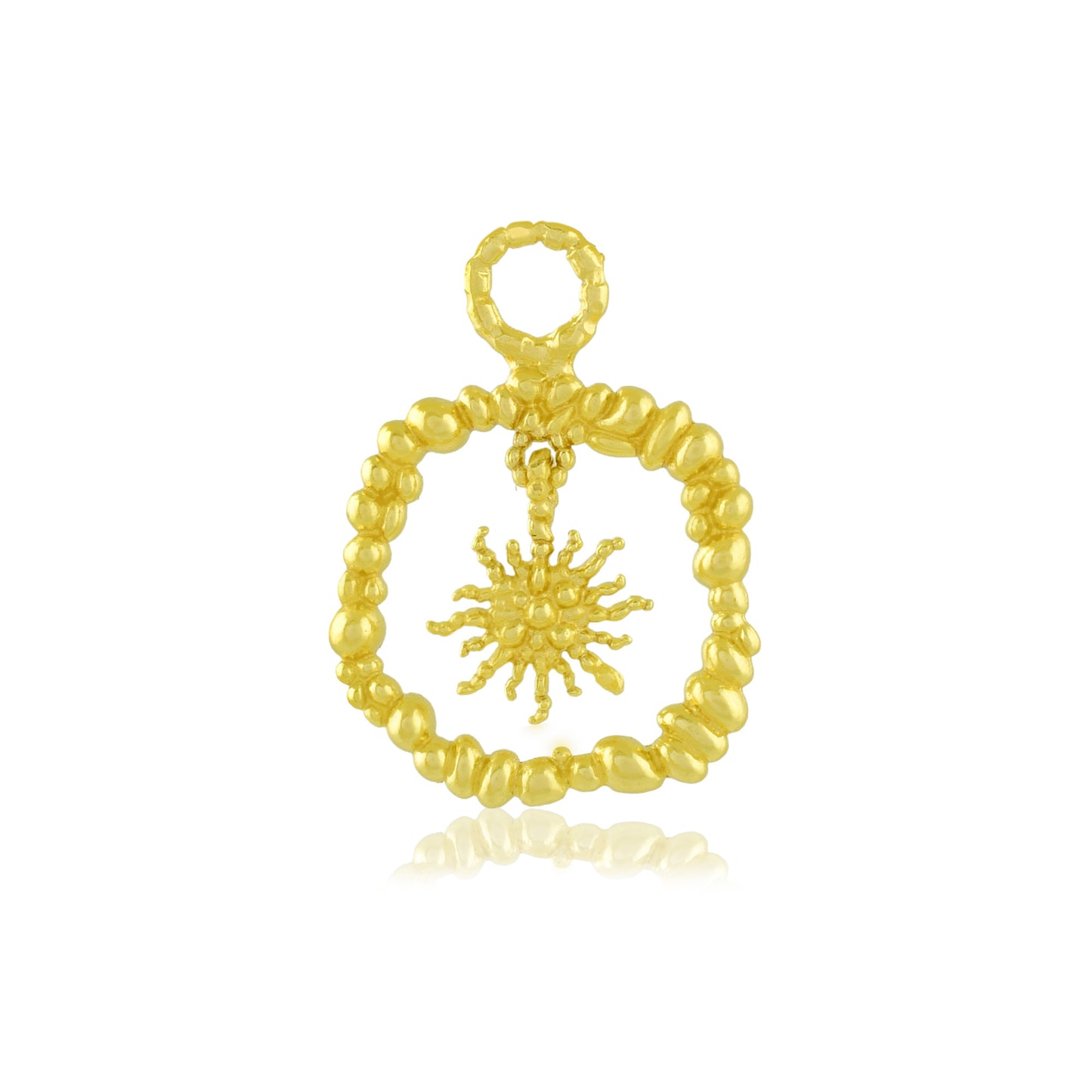 Granulated Sun Burst Charm