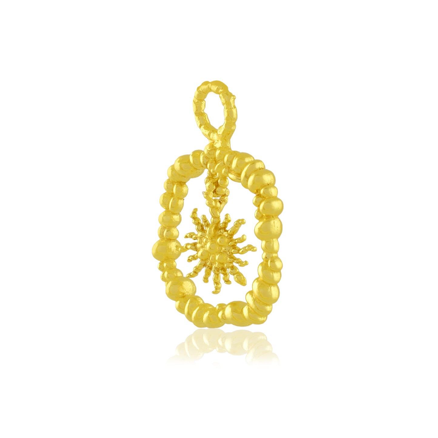 Granulated Sun Burst Charm