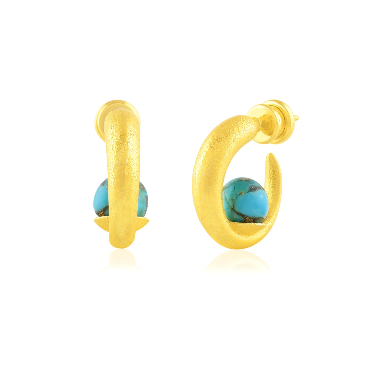 Chunky Turquoise Hoops