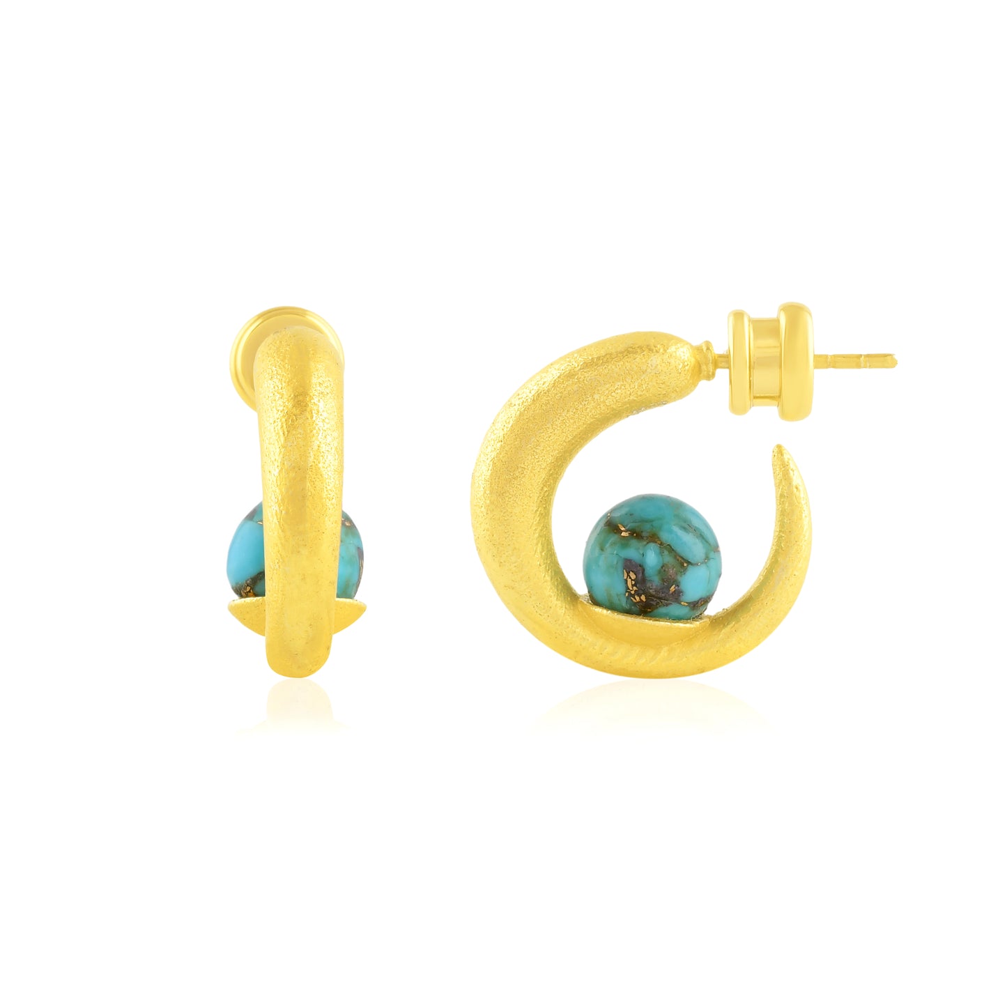 Chunky Turquoise Hoops