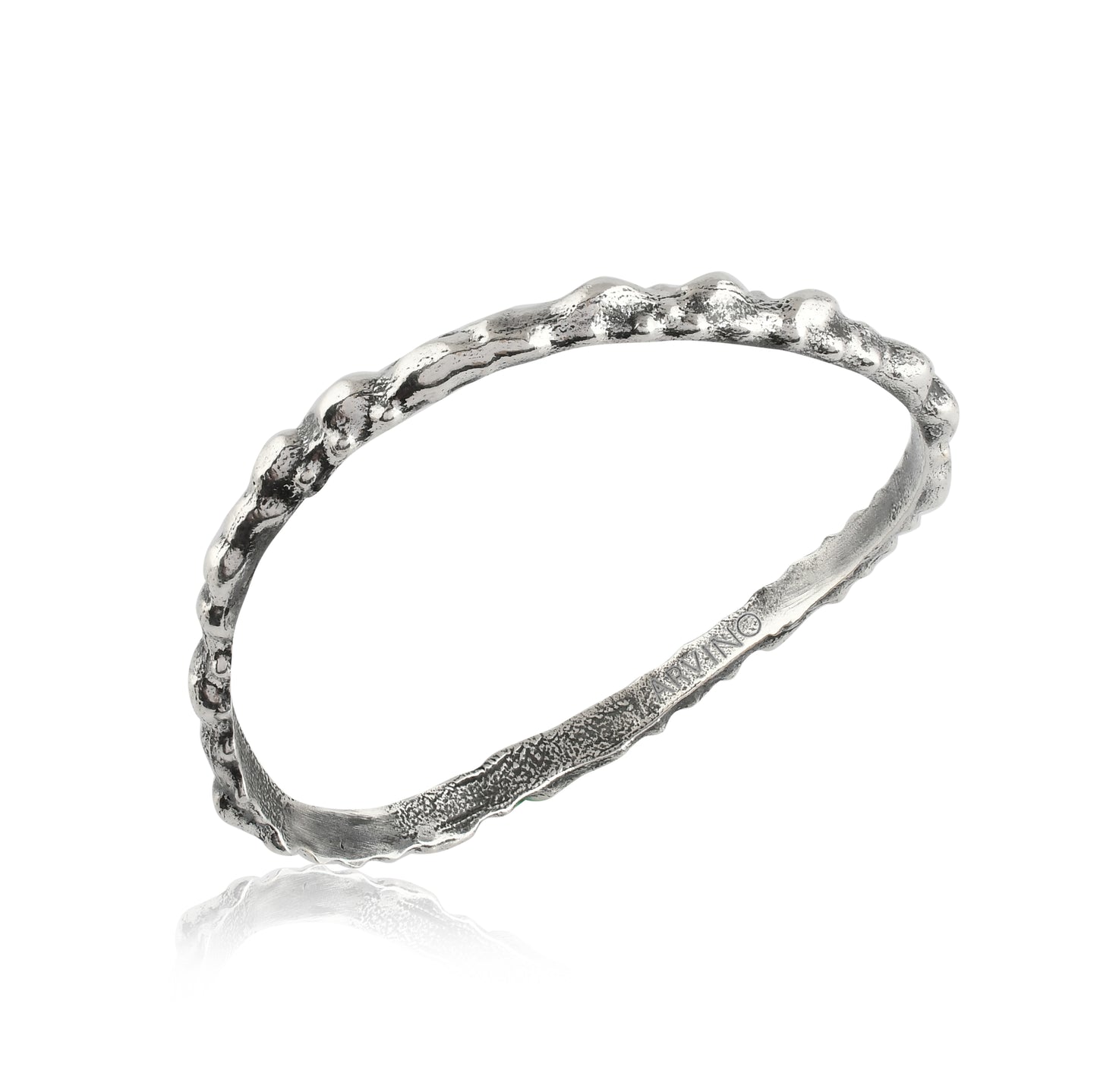 Rugged Texture Oxidized Finish Bangle