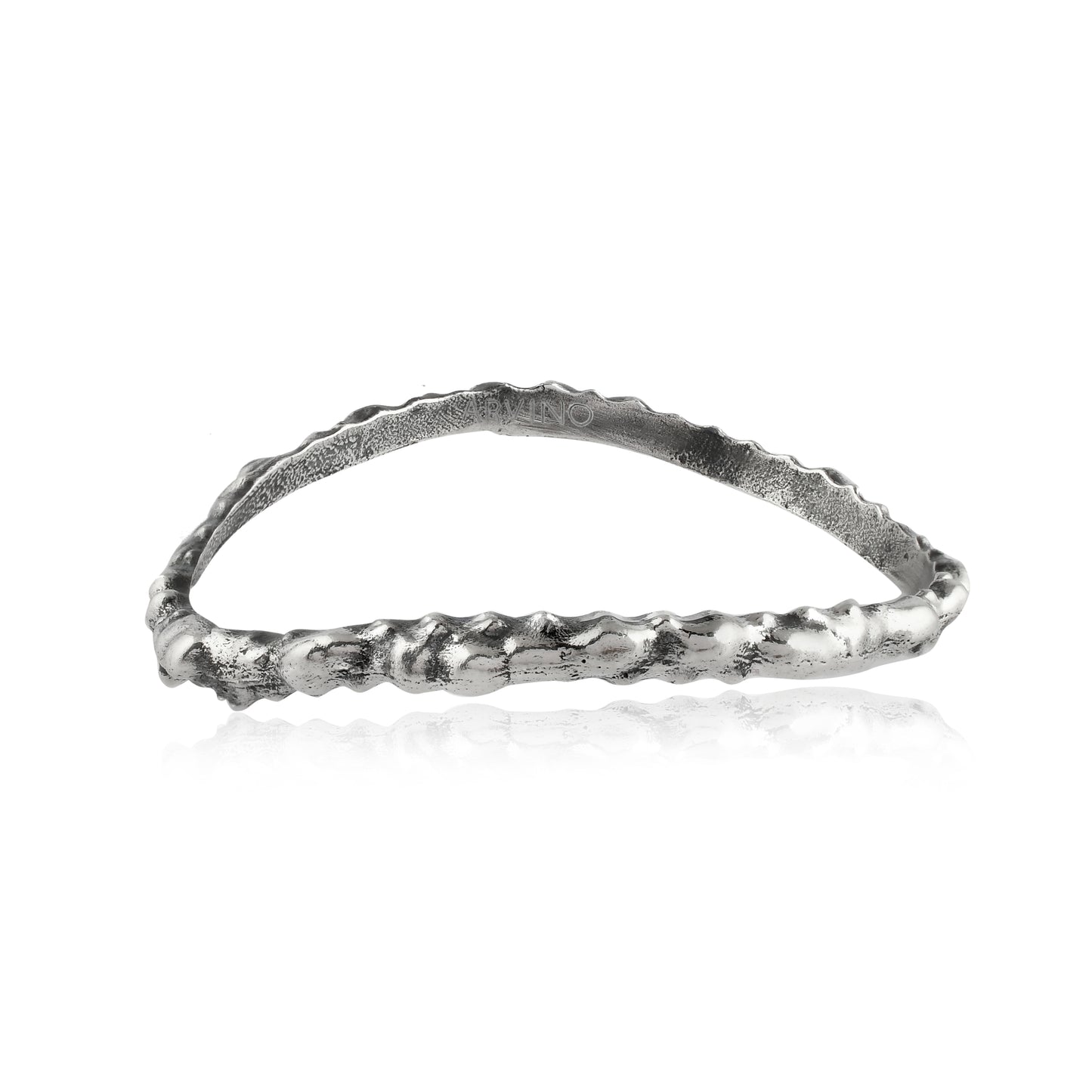 Rugged Texture Oxidized Finish Bangle