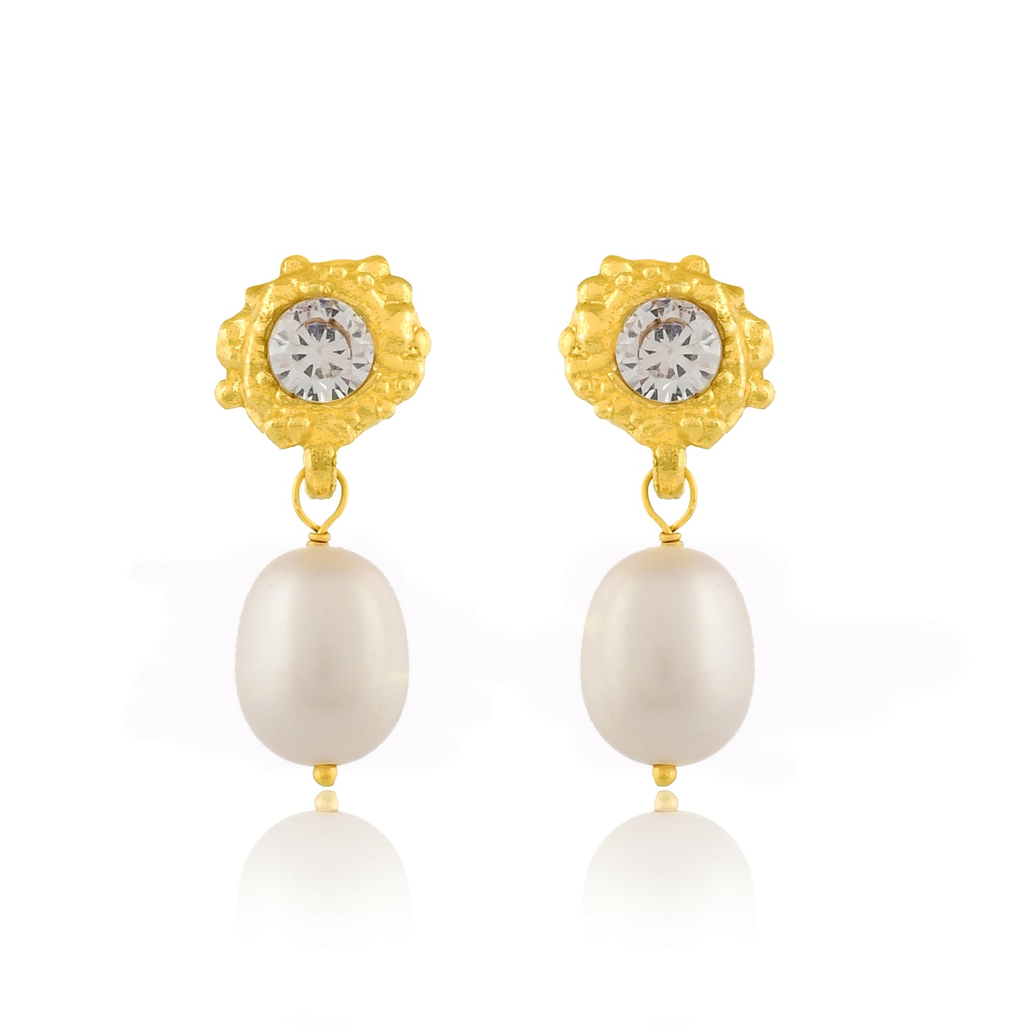 Dainty Drop Pearl Earrings