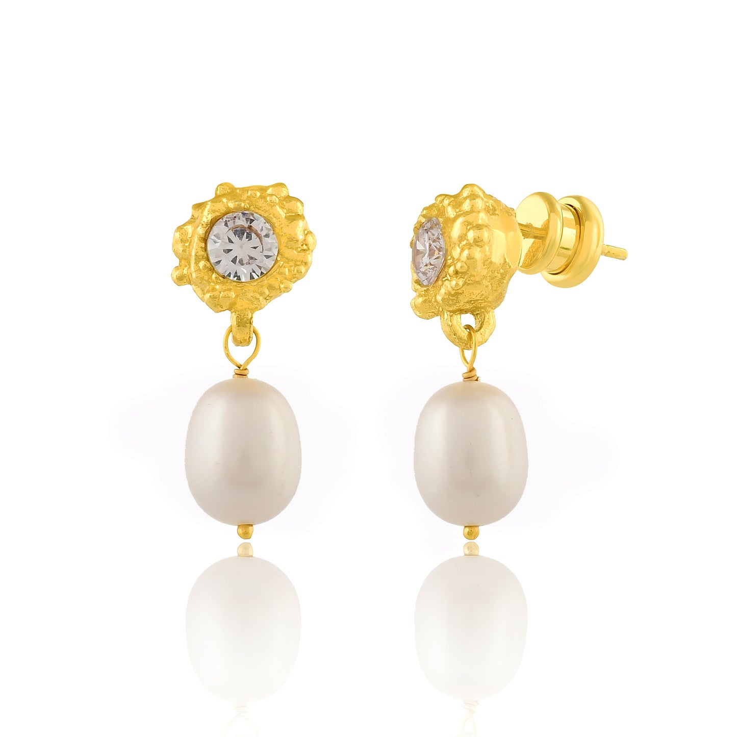 Dainty Drop Pearl Earrings