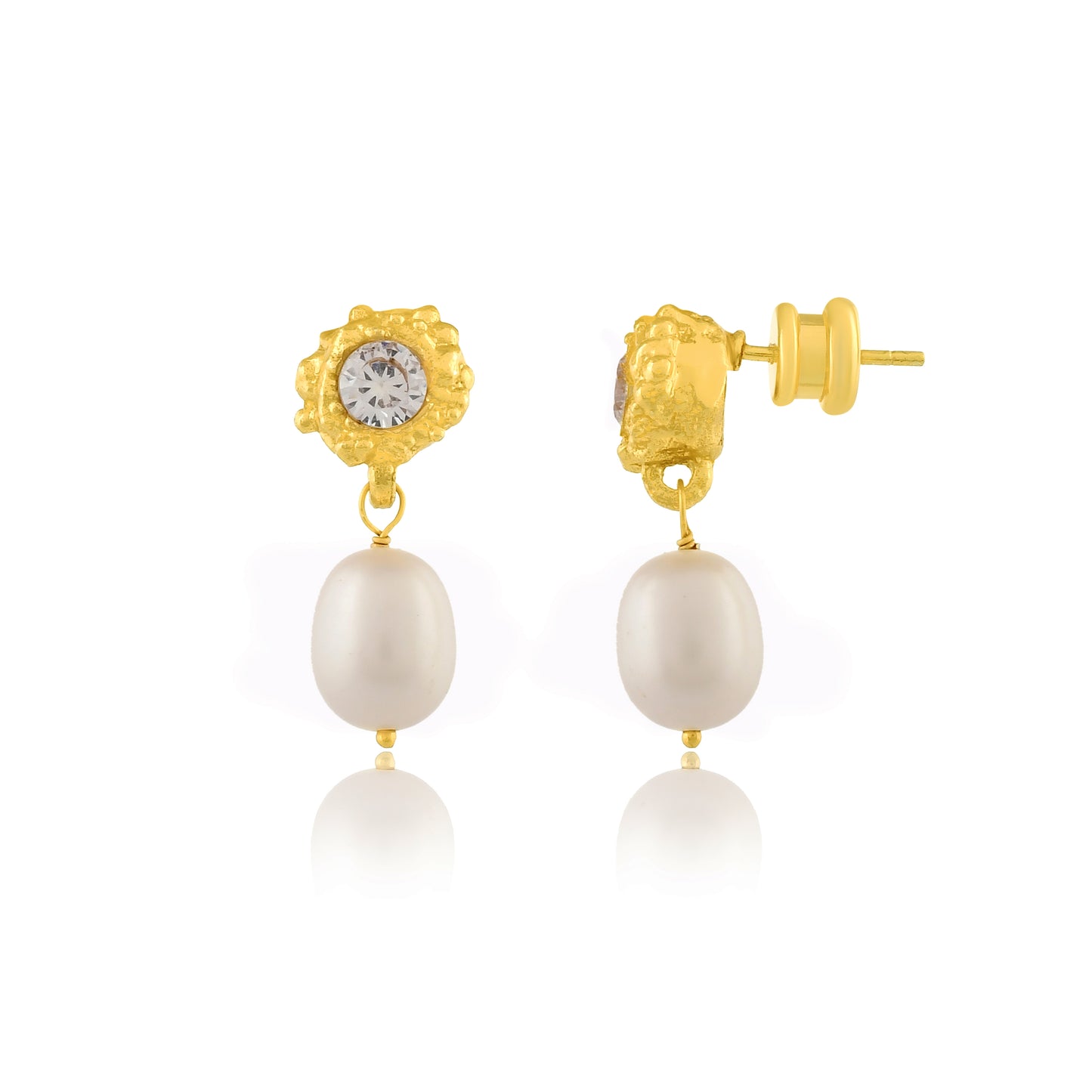 Dainty Drop Pearl Earrings