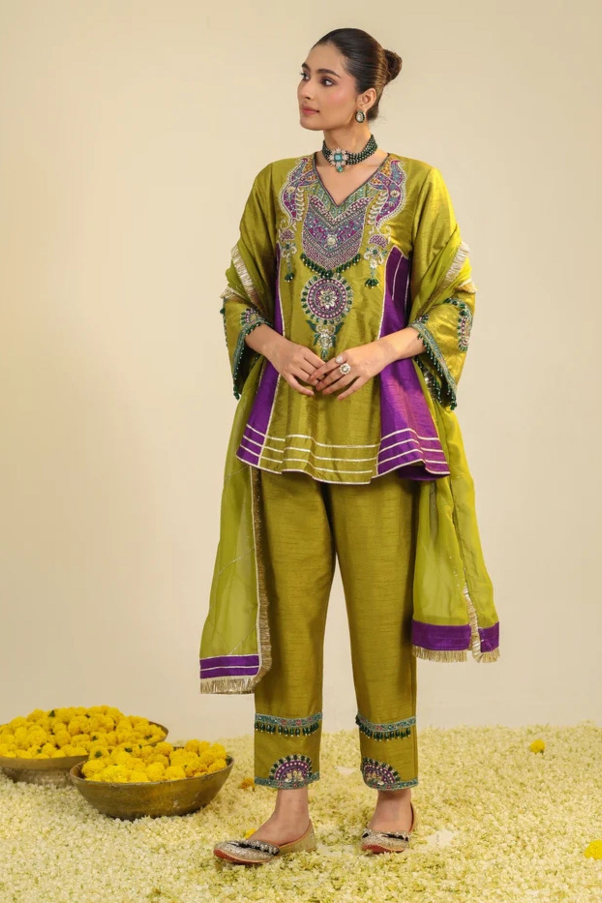 Green Swara Kurta Set