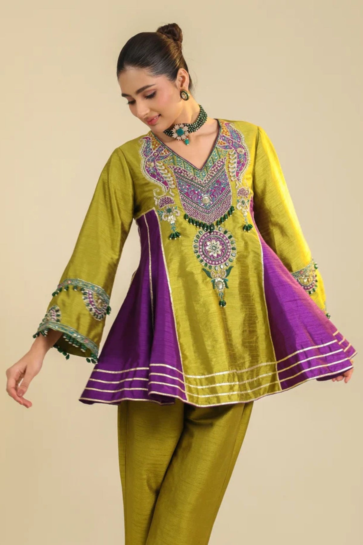 Green Swara Kurta Set