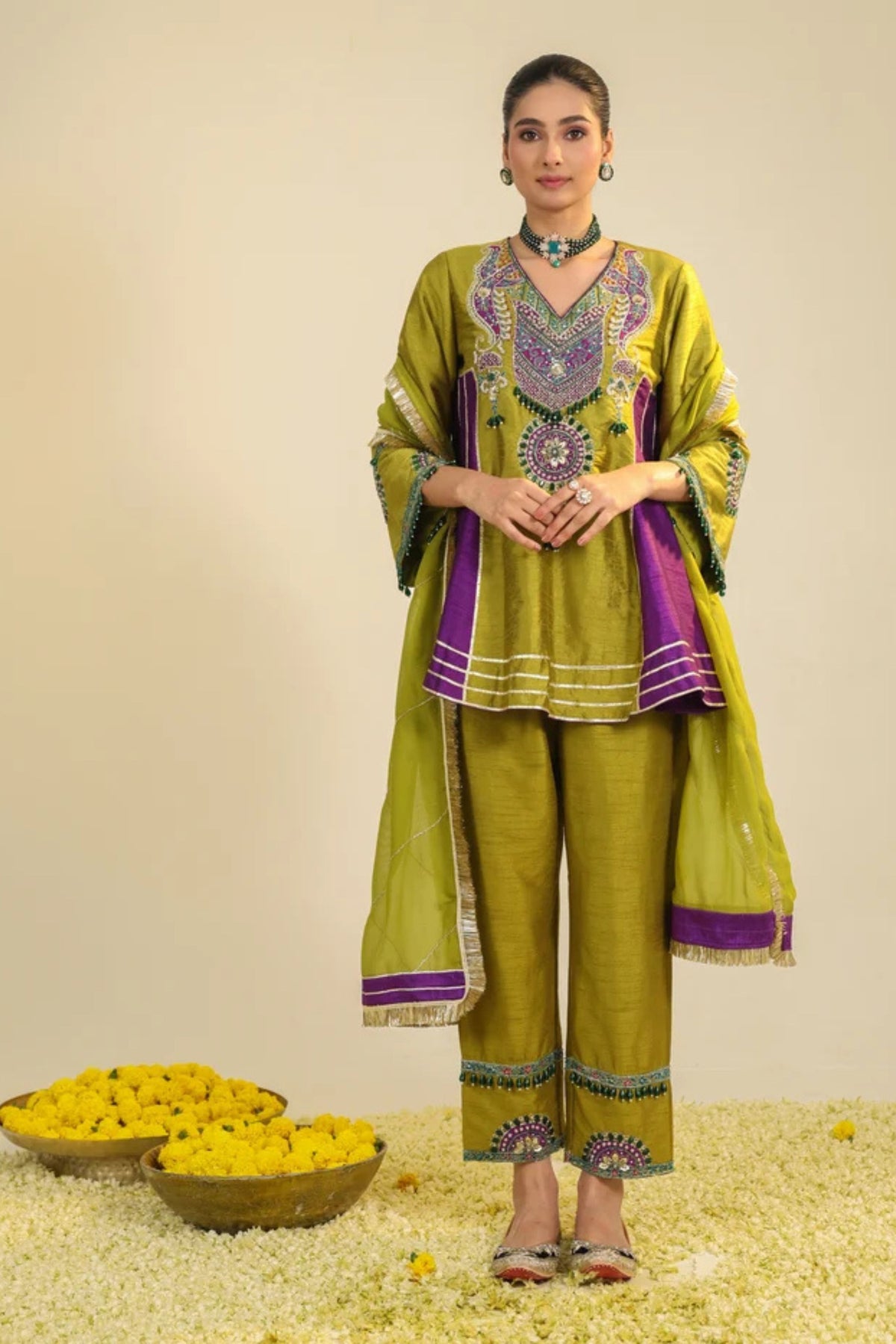Green Swara Kurta Set