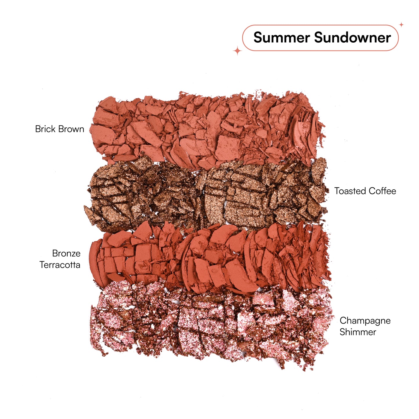 Gush Beauty 4 in 1 eyeshadow palette - Summer Sundowner