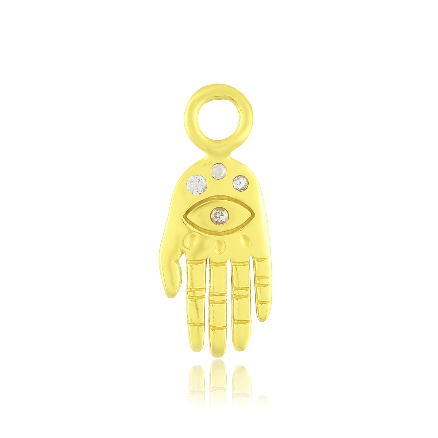 Studded Hamsa Charm