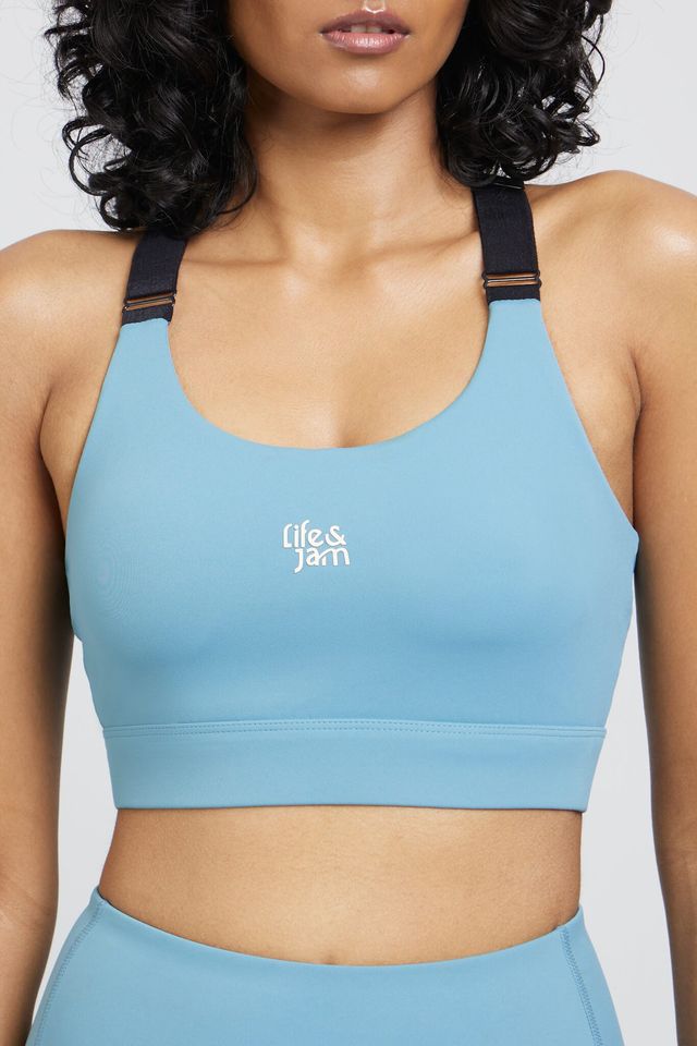 Performance Adjustable Straps Sports Bra - Navigator Blue