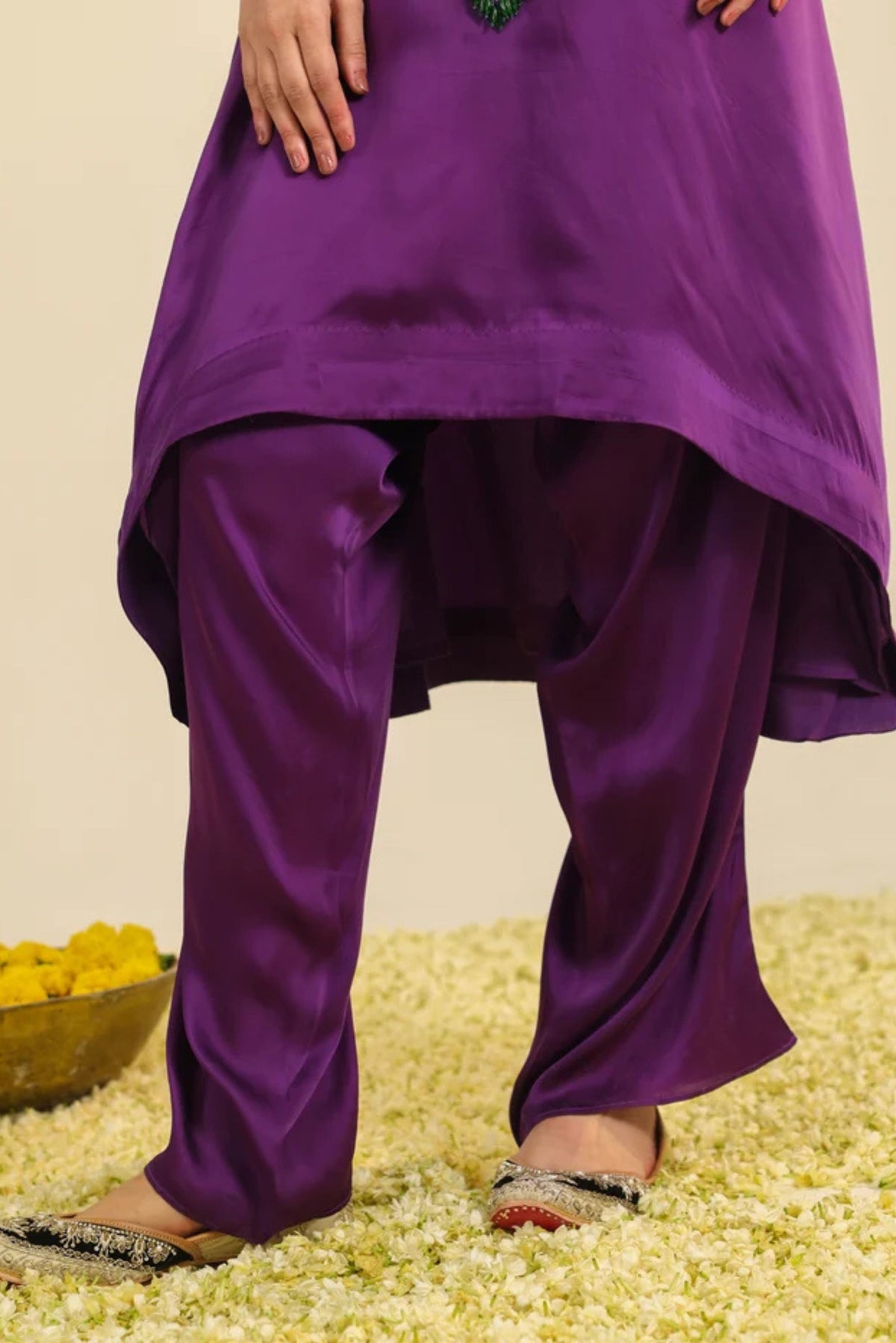 Purple Paisley Asar Kurta Set