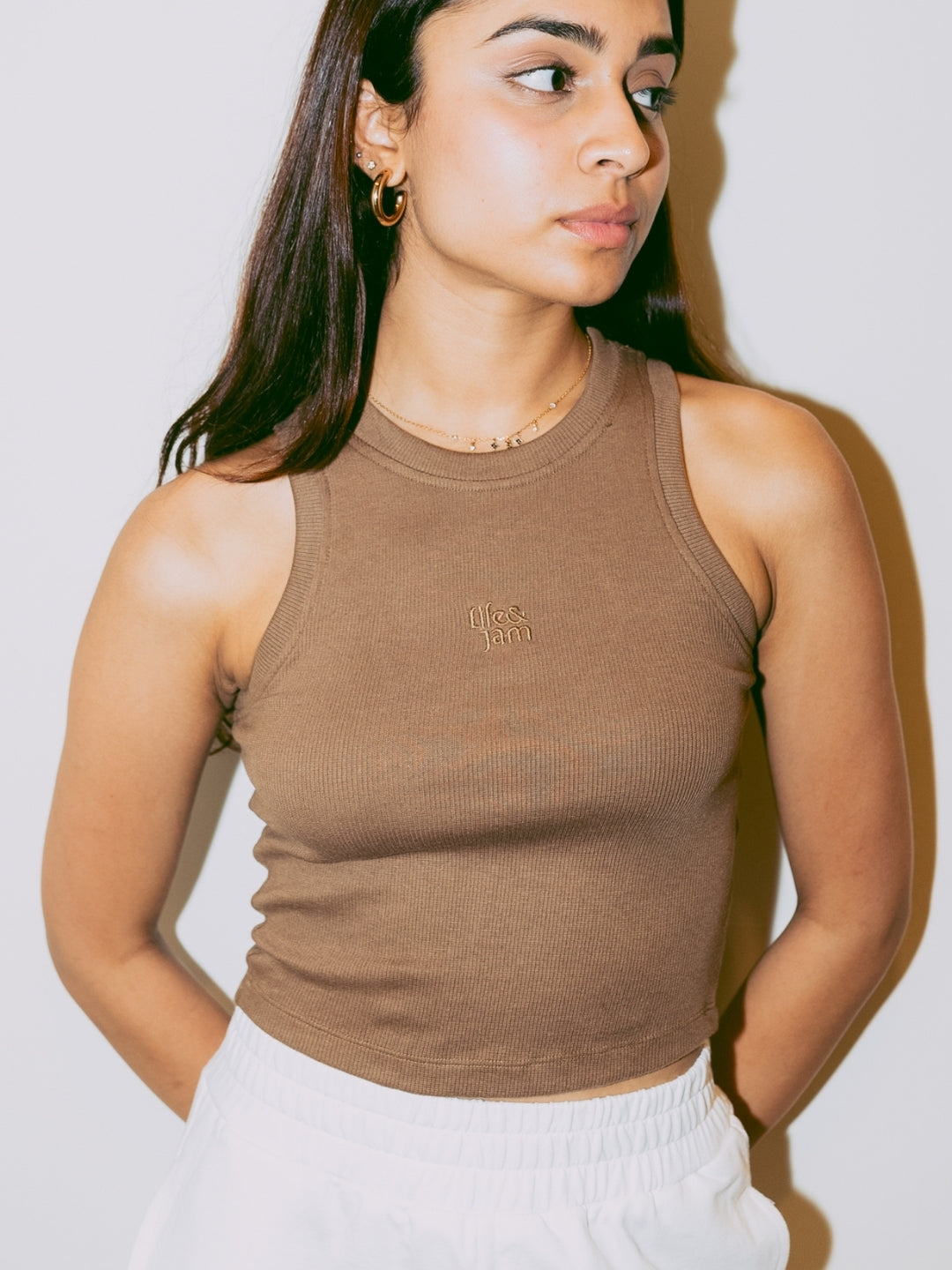 Free Spirit Ribbed Tank - Mountain Tan