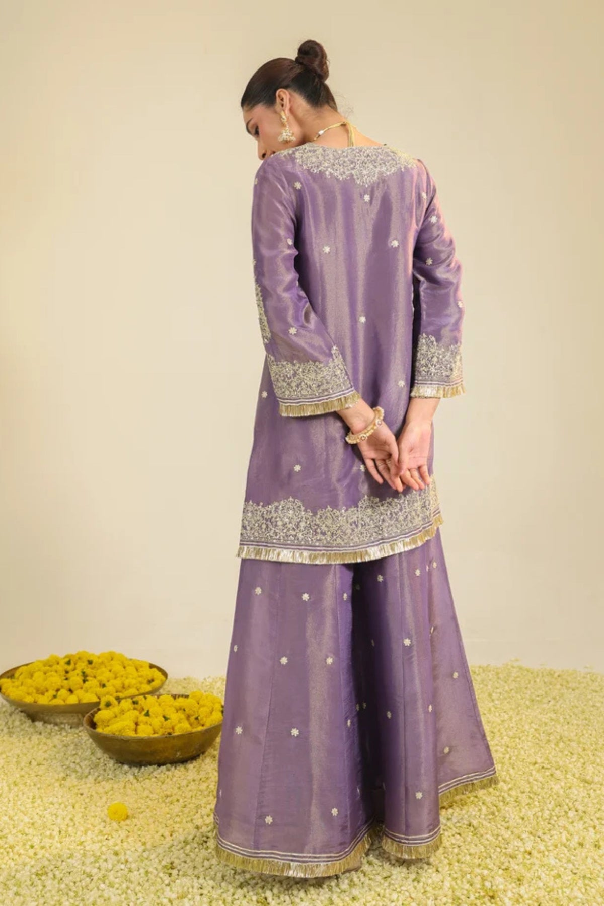 Purple Shimmer Begum Kurta Set