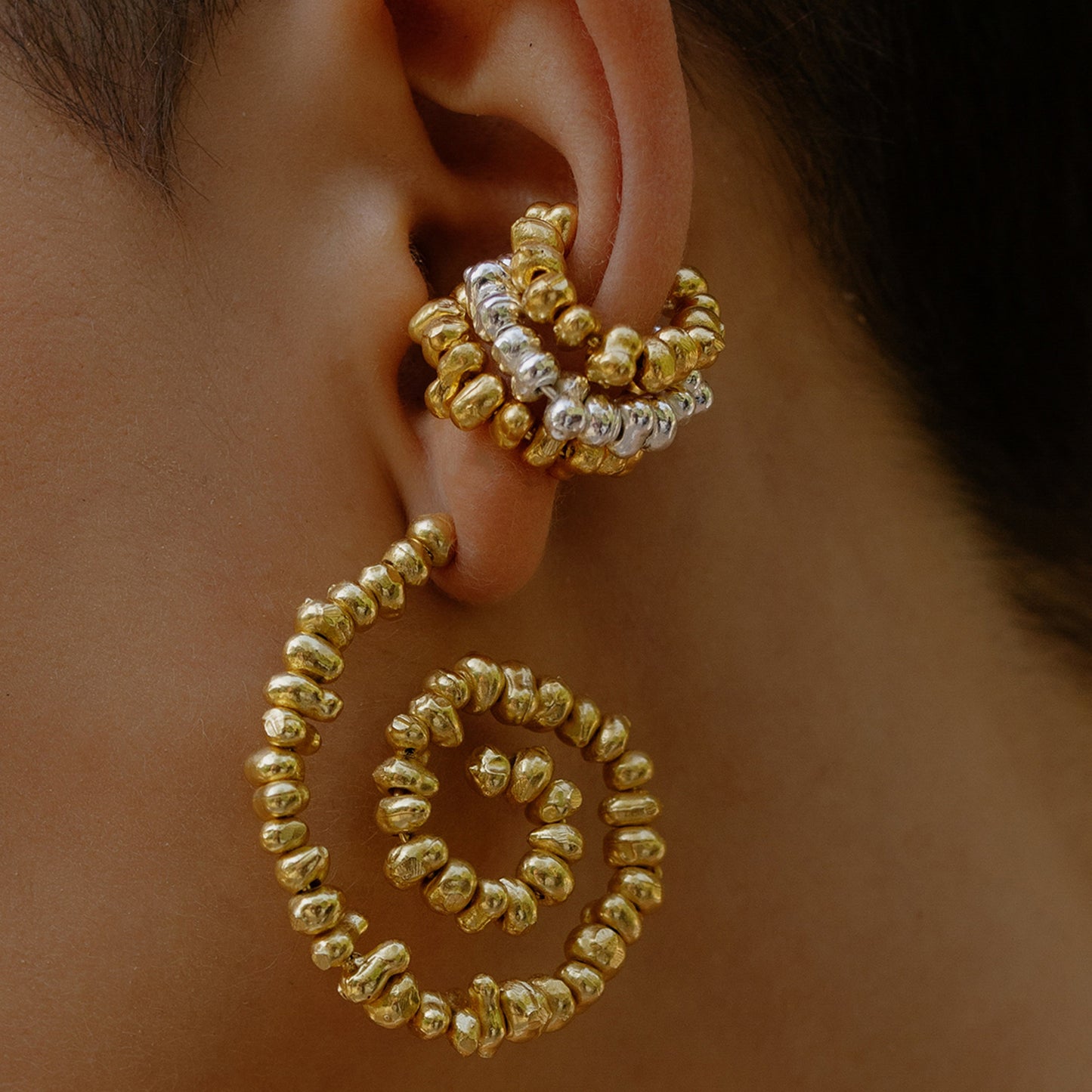 Molten Beaded Ear Cuff