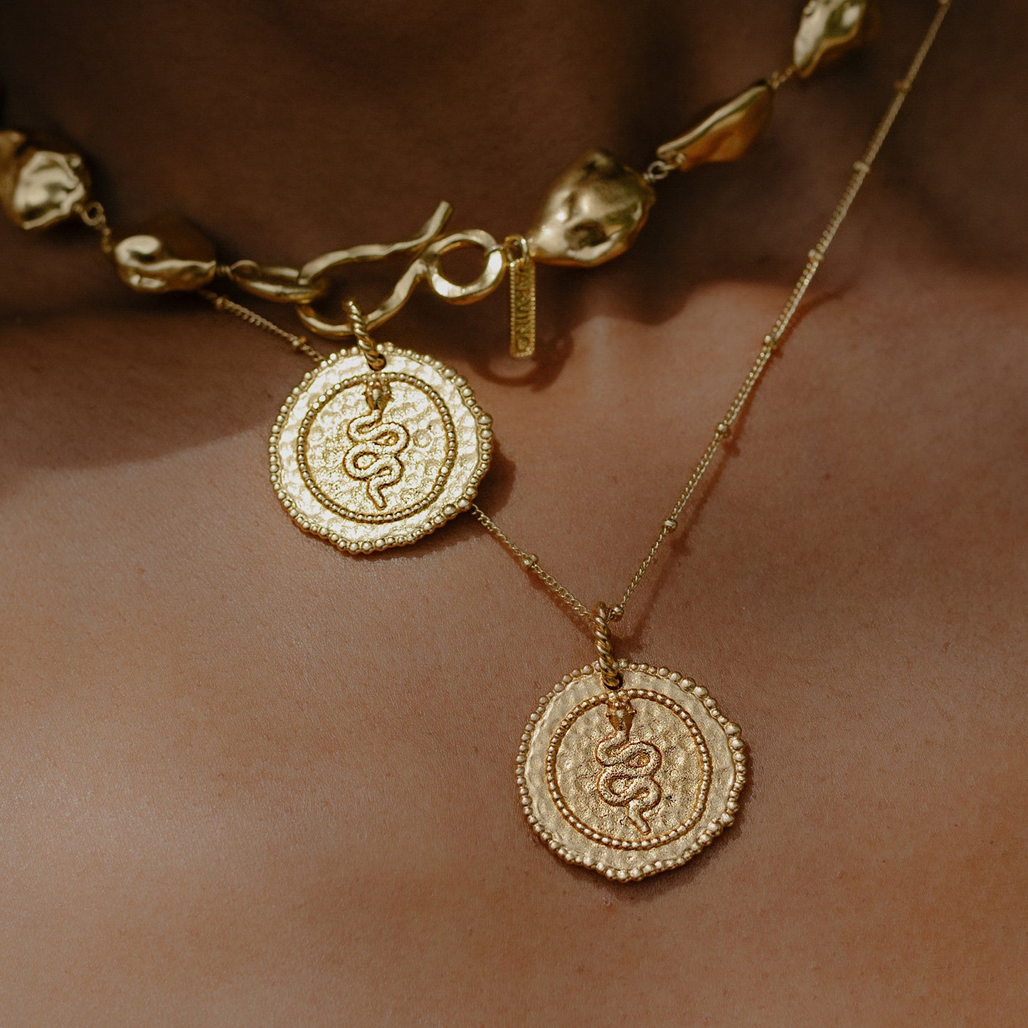 Pratapgari Snake Coin Charm Necklace